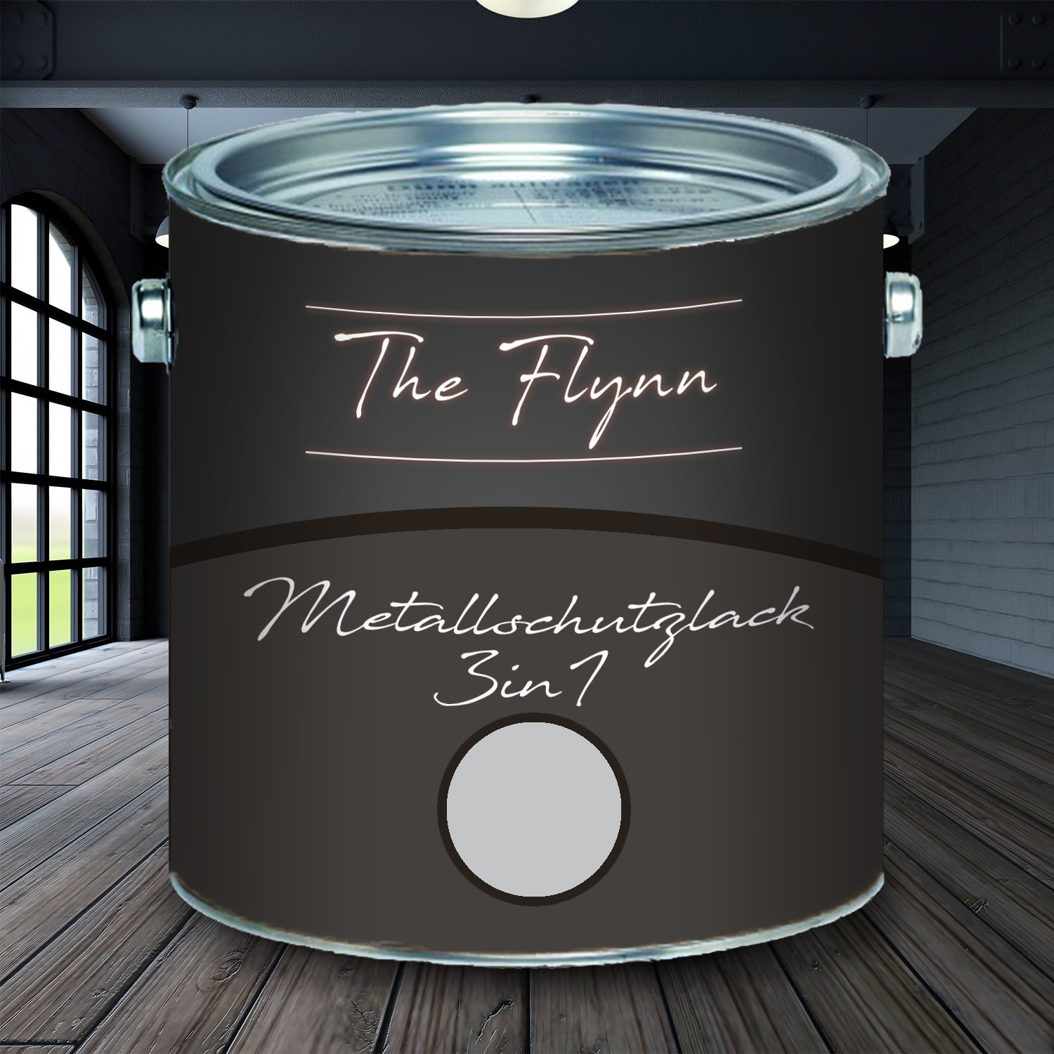 farba 3w1 do metalu farba do metalu żelaza aluminium cynku i stali - ochrona przed rdzą, gruntująca i nawierzchniowa w jednym! (2,5 L, Jasnoszary (RAL 7035)) The Flynn