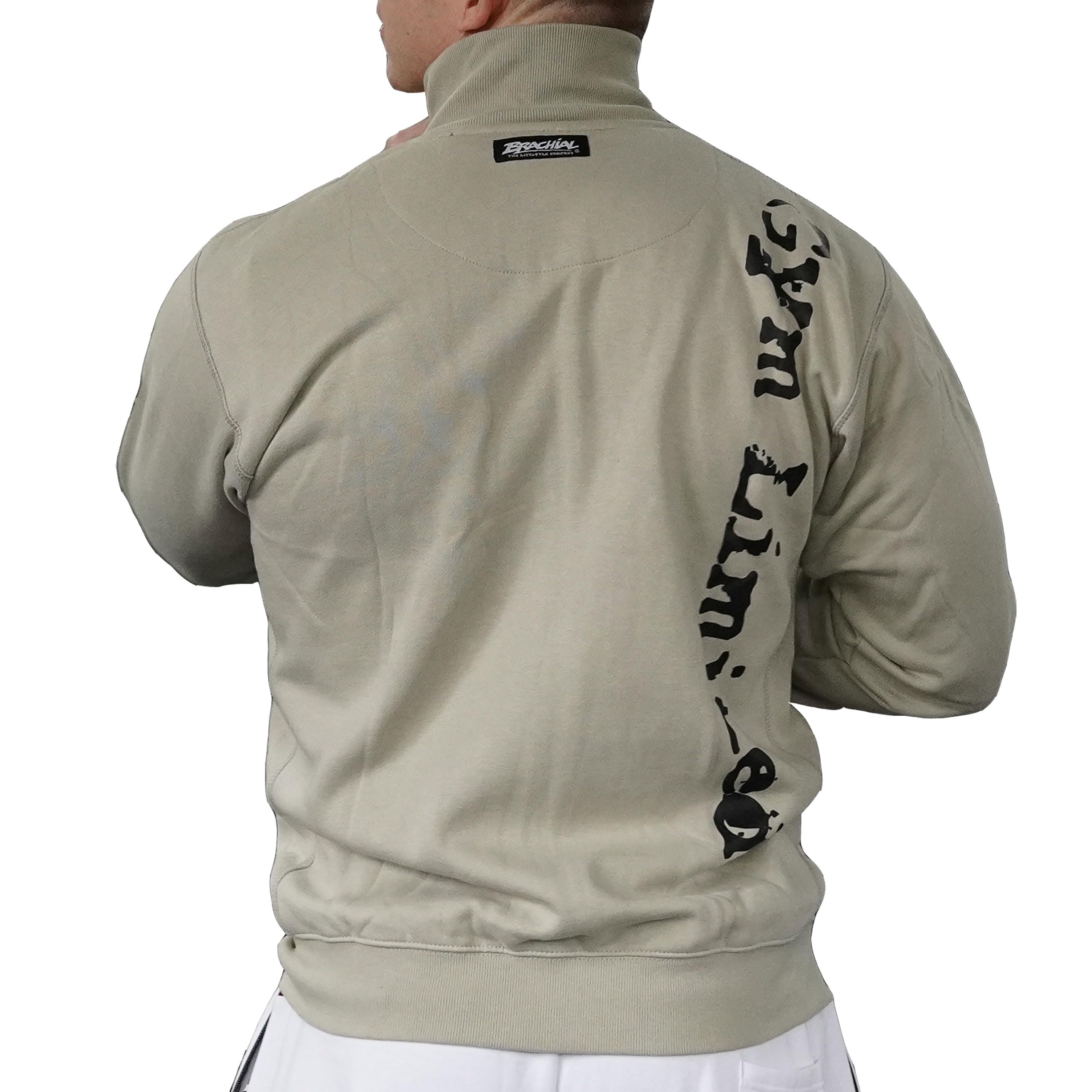 Brachial Premium Herren Sweatjacke Gym - Freizeitjacke Trainingsjacke für Bodybuilder Sportler
