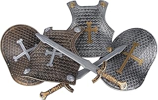 Crusaders Medieval Knight Armor Props Set Including Chest Plate Shield and Swords