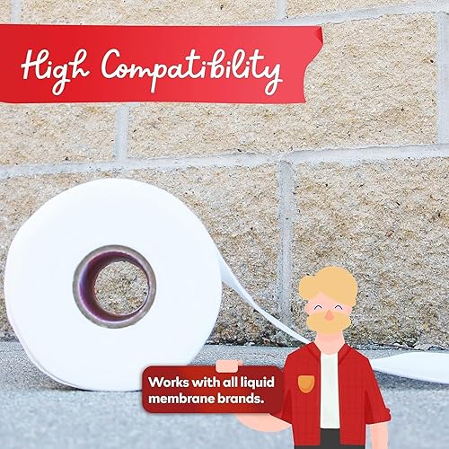 Miniatura 6 de XFasten Hoja de tela de membrana impermeabilizante para ducha, alta compatibilidad sin fracturas, 6 pulgadas x 75 pies (paquete de 3, 225 pies en