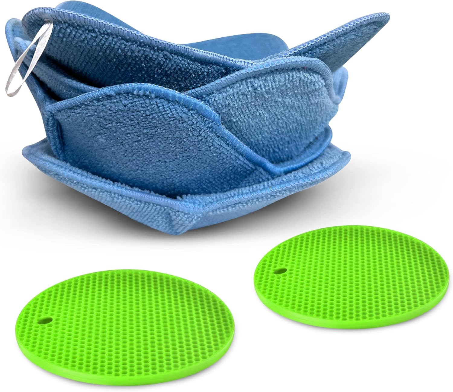 4 pcs Bowl Huggers with 2pcs Silicone Pads , Set of