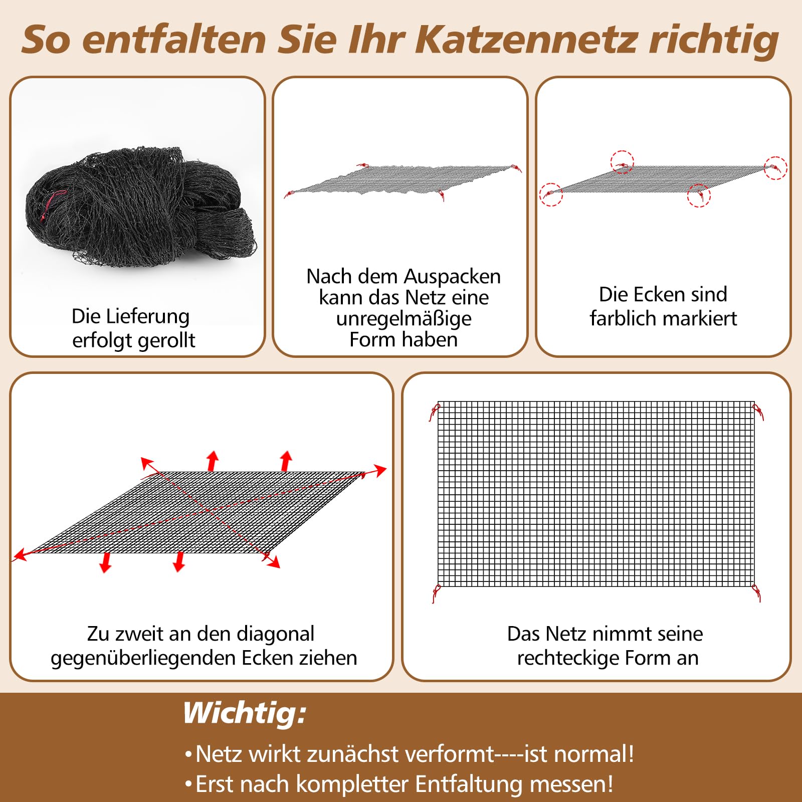 Aystkniet Red para gatos para balcón, sin taladrar, incluye gancho adhesivo y adhesivo de silicona, 10 × 3 m, red para gatos reforzada, resistente a los rayos UV, para ventanas, terrazas y puertas