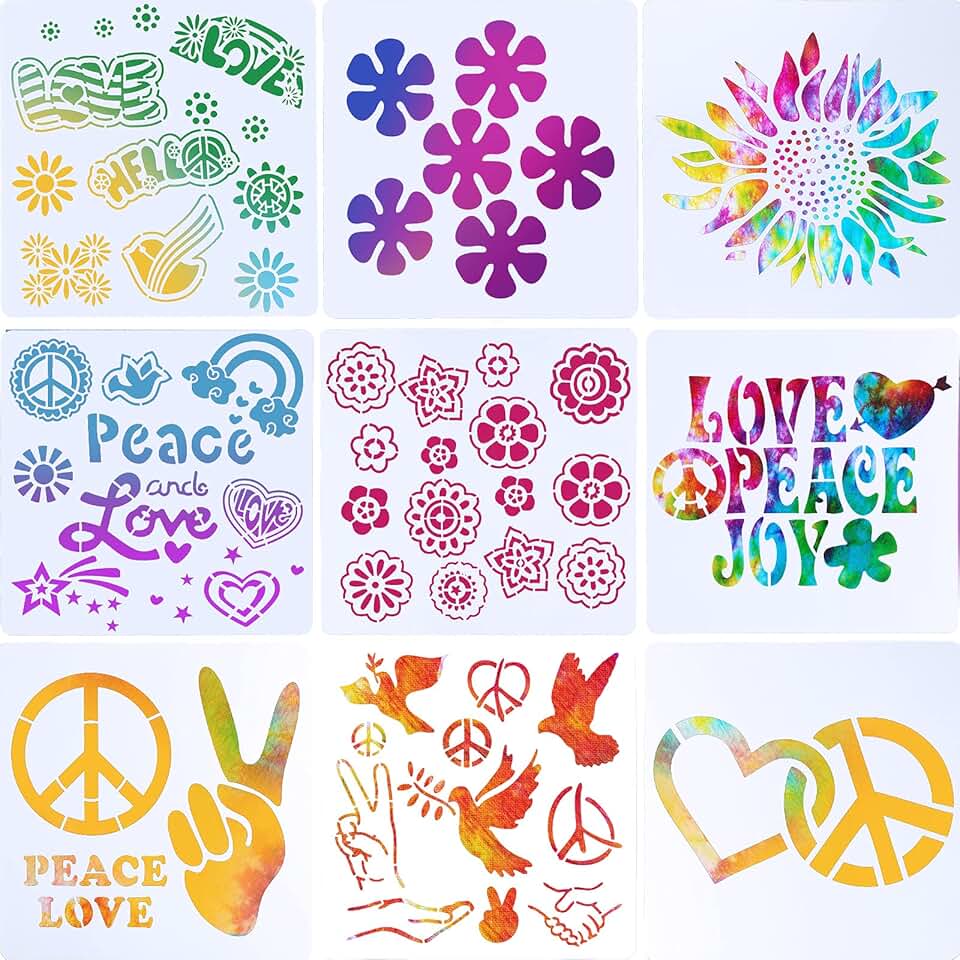 Amazon.com: hippie stencils