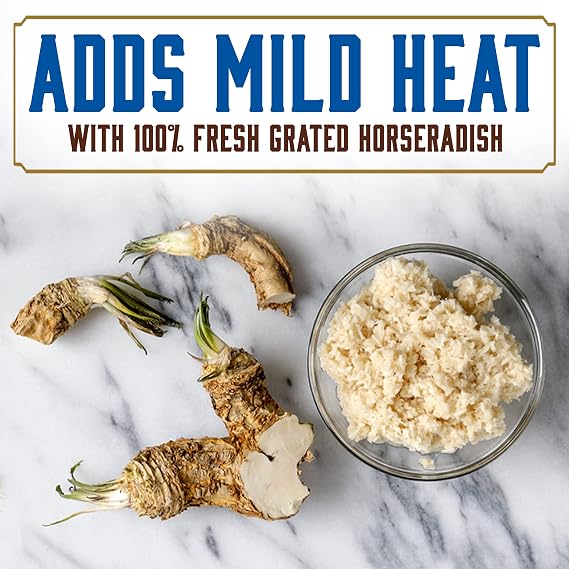 Beaver Brand Deli Horseradish Sauce, Creamy Mild Heat, 12 oz