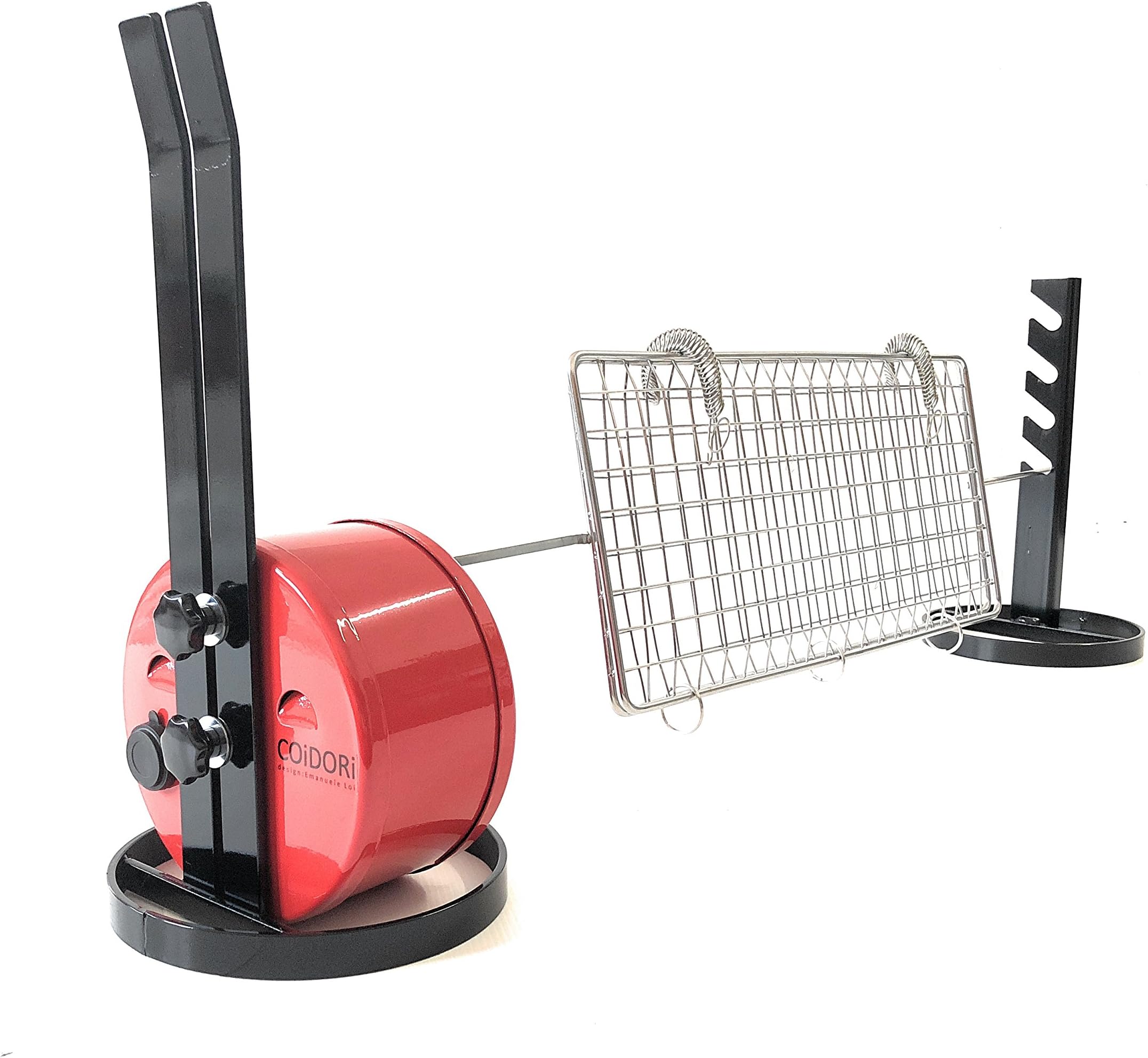 ALLEGRI COiDORi® Grill motor USB power with Rotation Speed Adjustment -Spit - meat-block forks with 4 tines INOX and spit grill