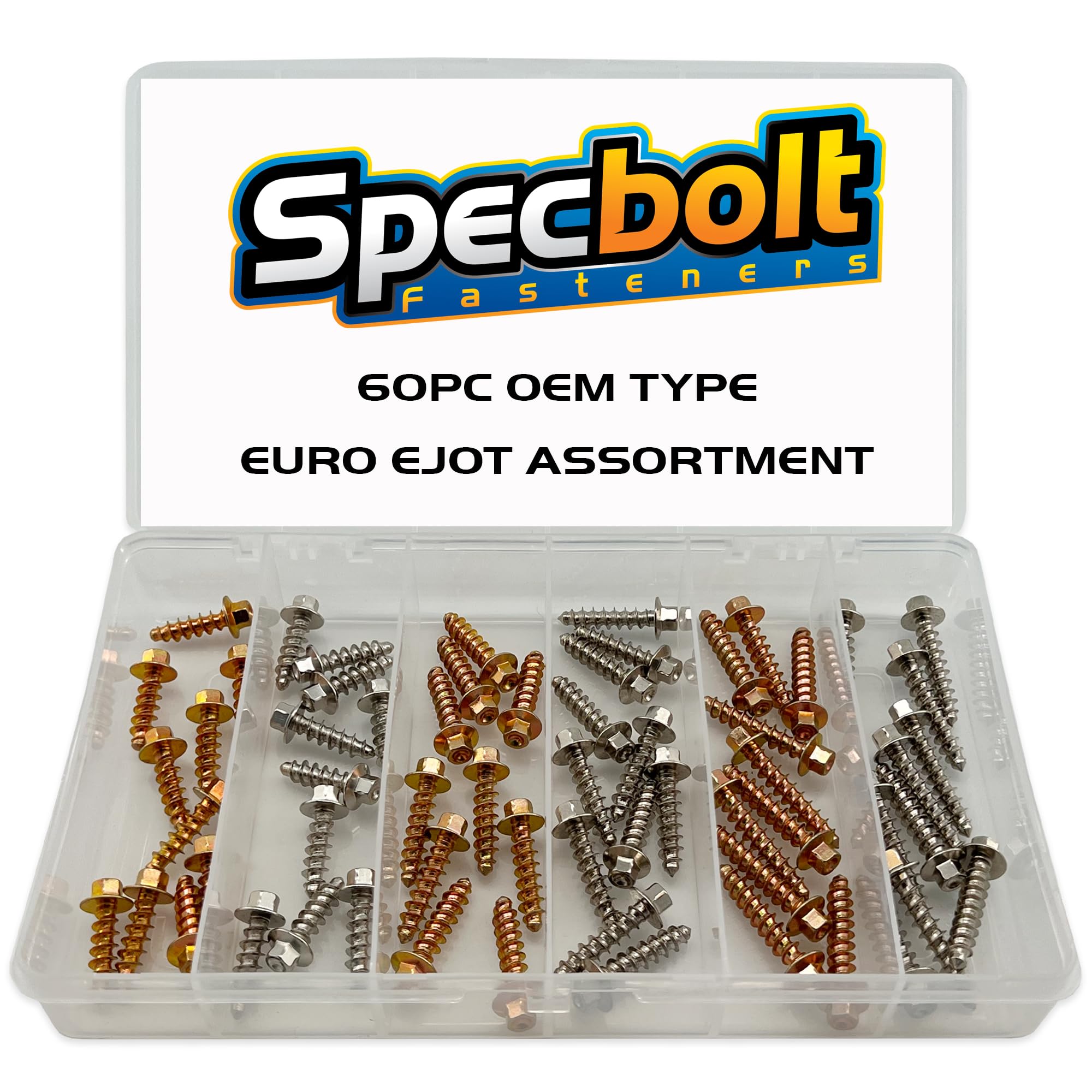 60PC SPECBOLT Euro Plastics EJOT Screw Assortment Bolt KIT FITS KTM Husqvarna GASGAS 0017060255, 0017060206, 0017060205, 0017060305