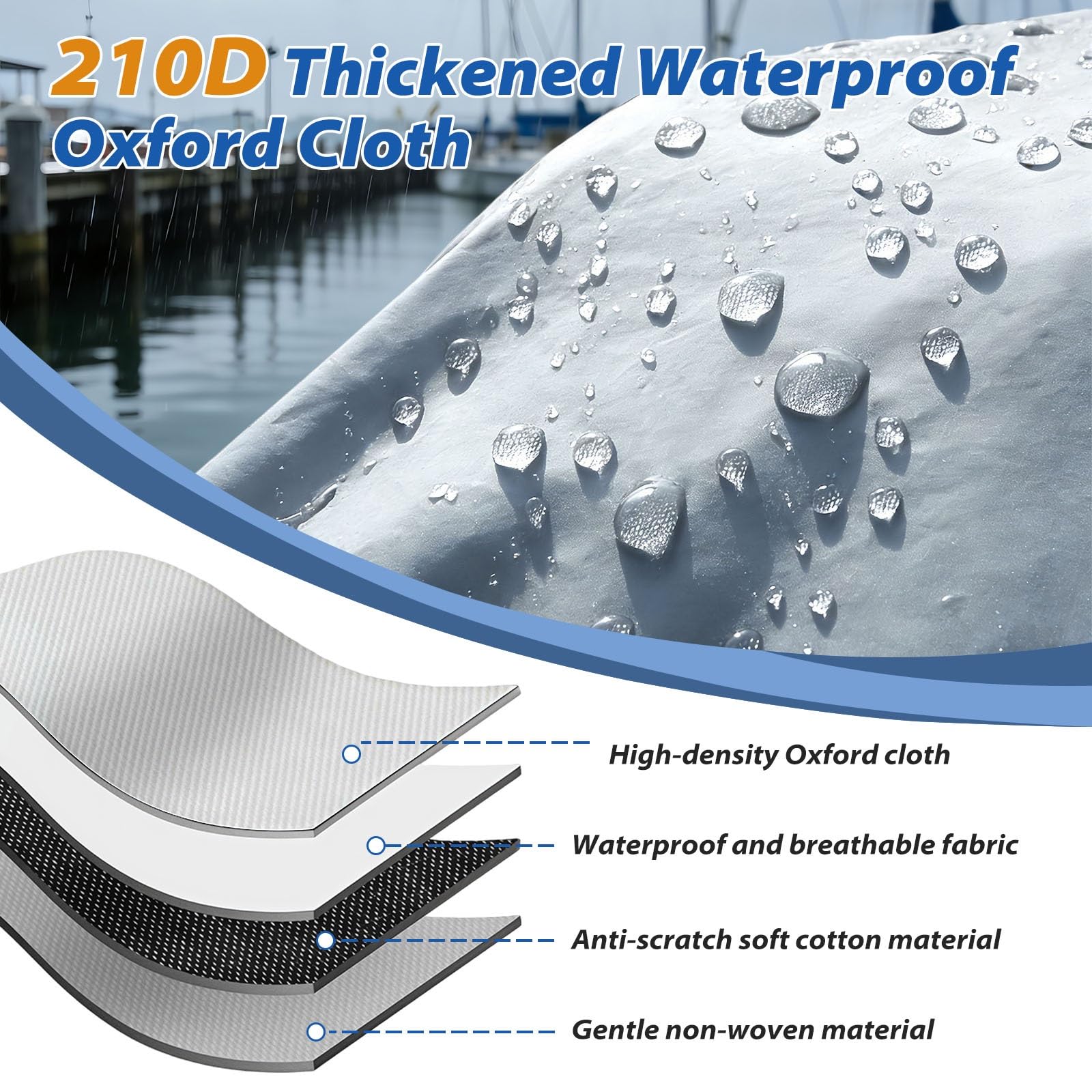 Copertura Impermeabile Moto D'acqua Per Sea-Doo Spark 2up (90HP)|Copertura Moto d'Acqua Oxford Anti-UV Esterno|Protezione Durevole Ogni Condizione Meteo|Facile Indossare|3 Fibbie Antivento