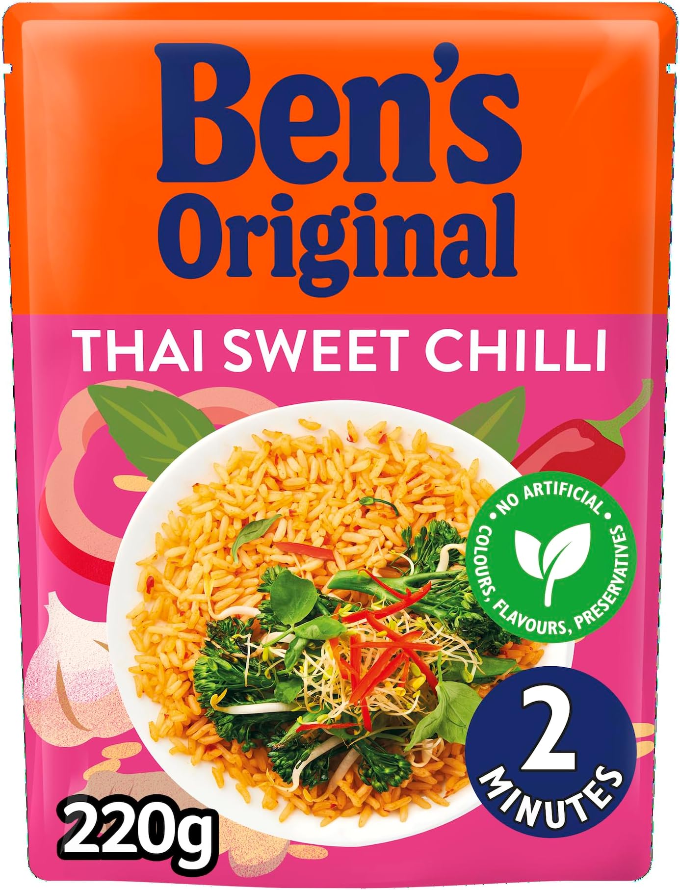 Thai Sweet Chilli Microwave Rice Pouch 220g - Serves 2