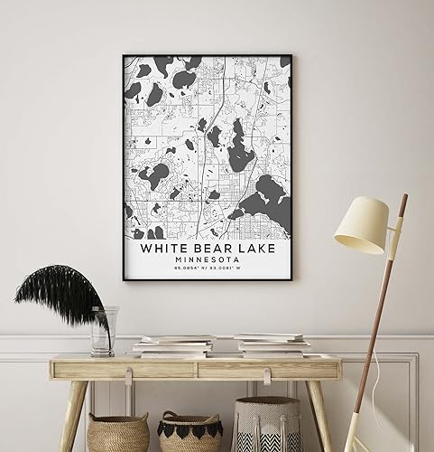 Miniatura 8 de Mapa de White Bear Lake, Minnesota, Light 2 (8x10)
