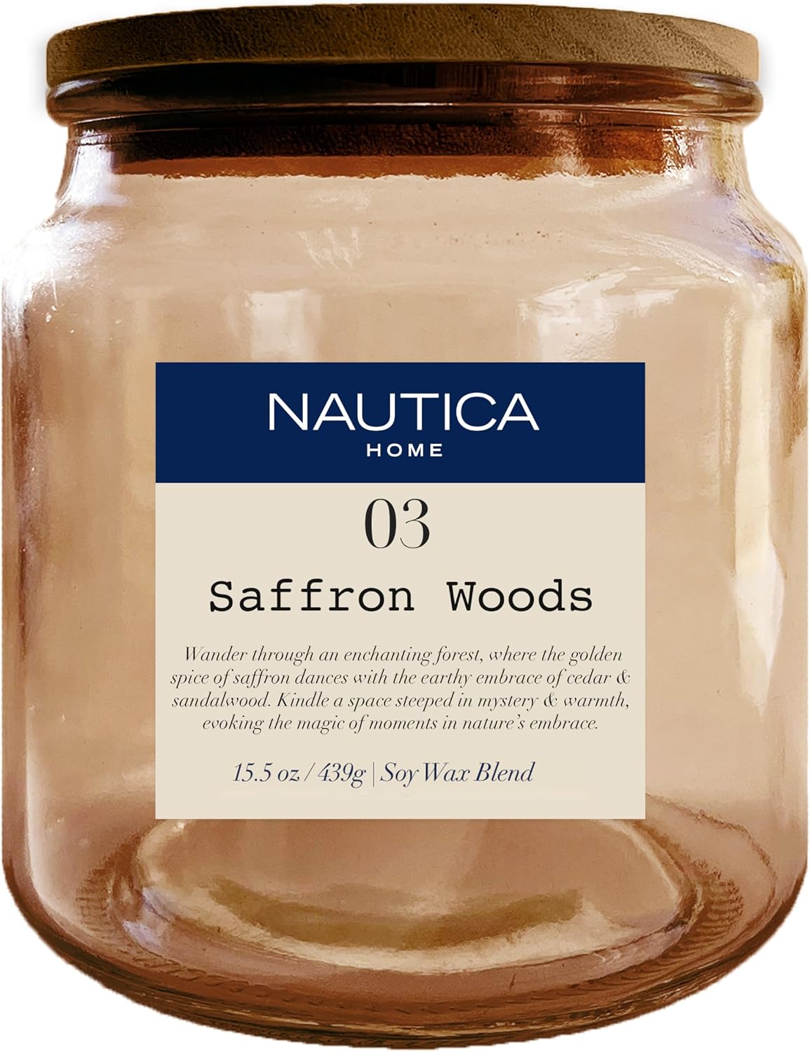 03 Saffron Woods Candle, 15.5 oz., by Nautica