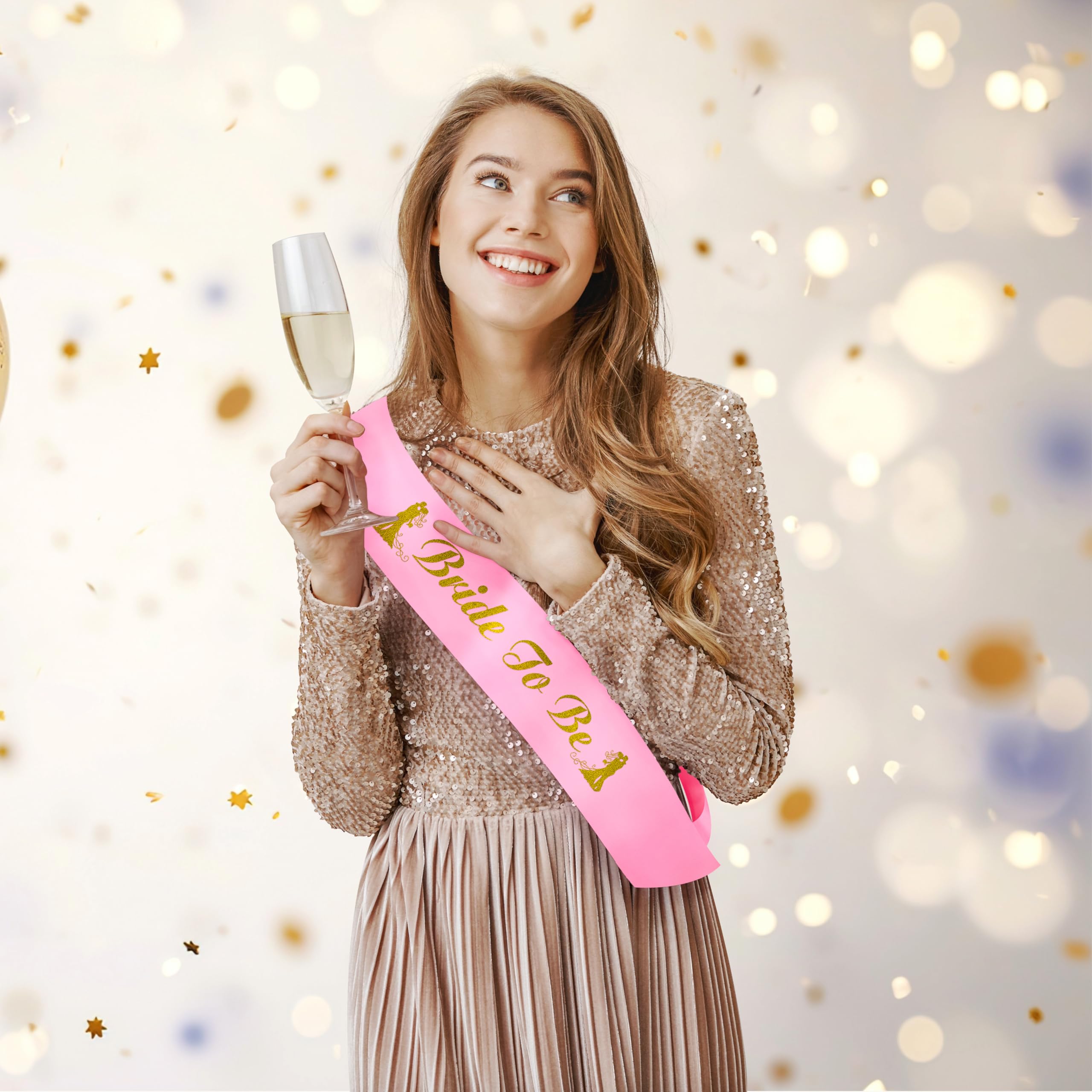 Special You Bride to be Sash | bride to be props | bride to be decoration | bridal shower decorations | bride to be accessories | bridal shower props | bride to be gold & dark pink sash - 1 pc