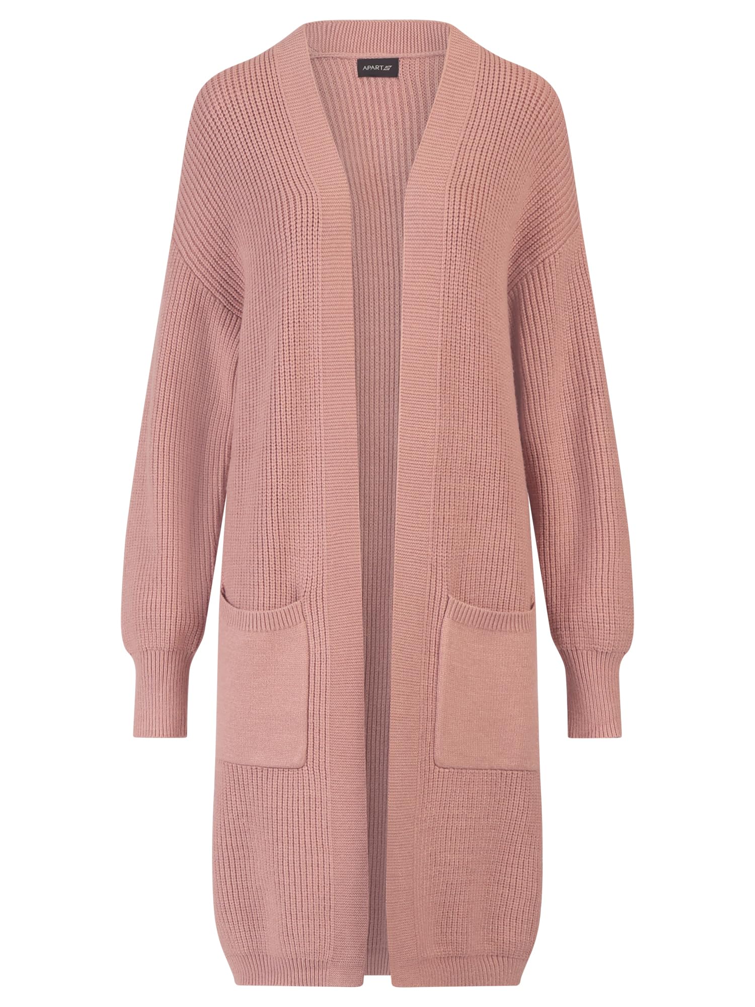 APART Lange Strickjacke mit aufgesetzten Taschen,