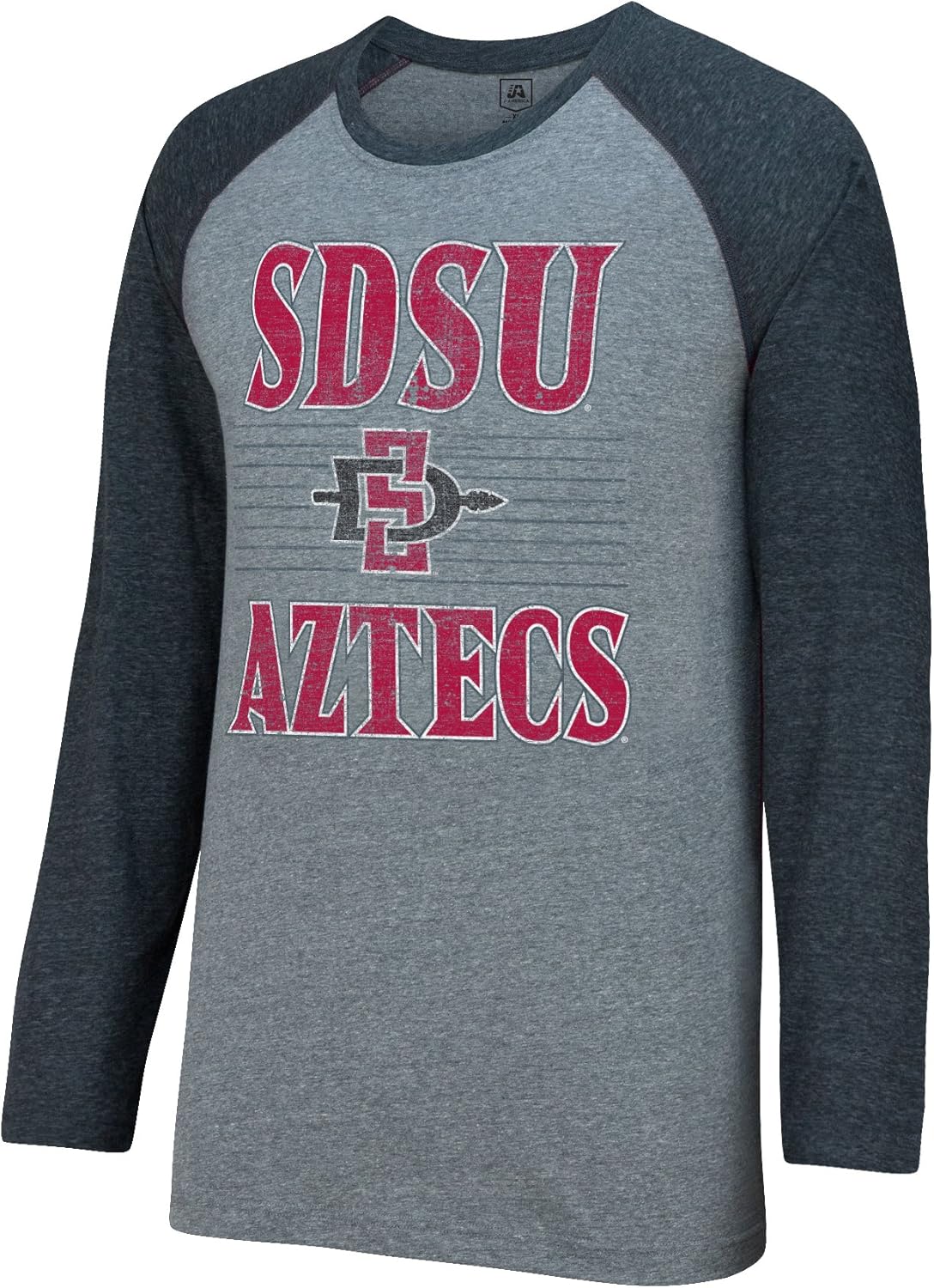 NCAA San Diego State Aztecs Men's AAA Tee Baseball Tee, Medium, Graphite Heather