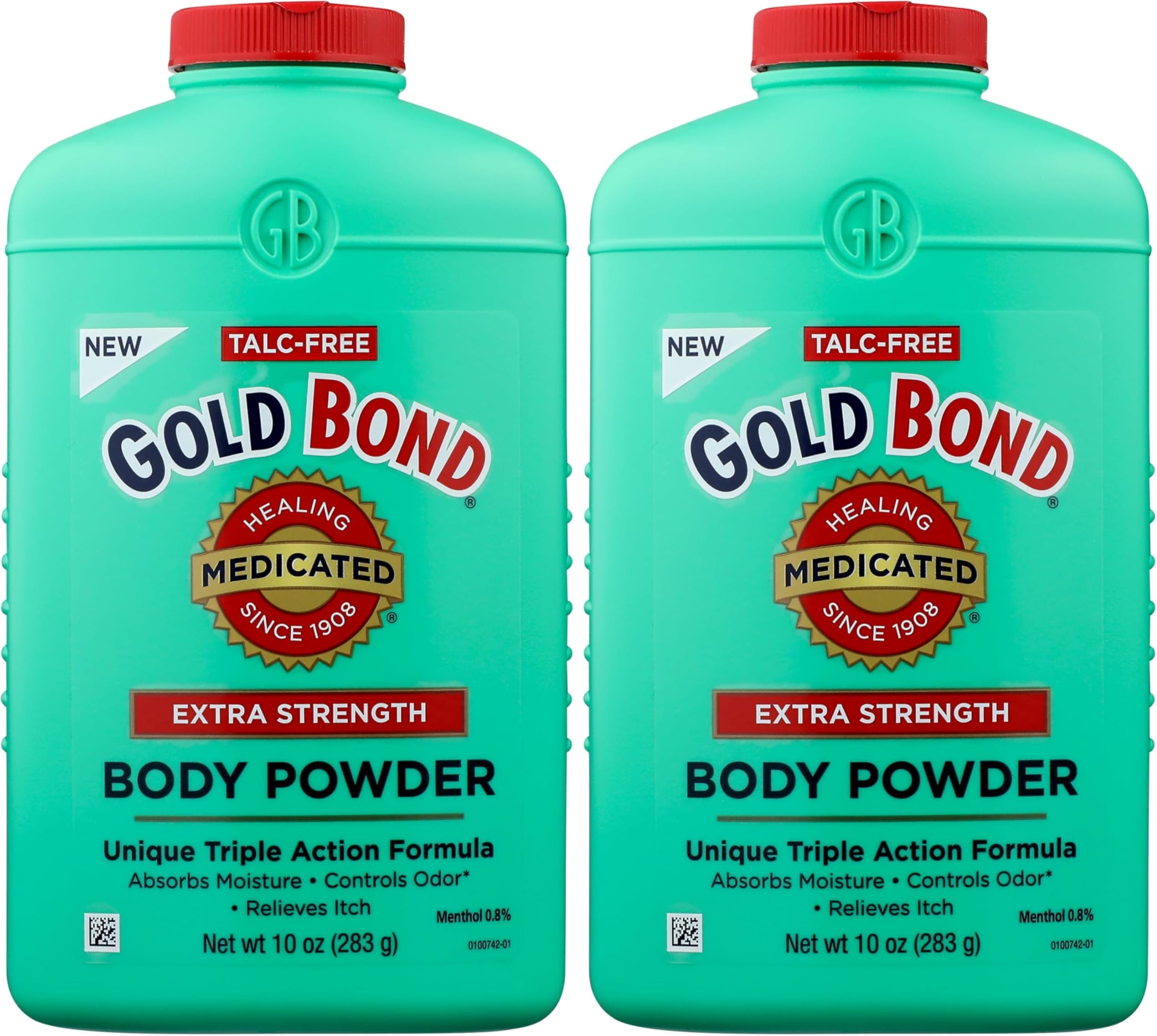 Medicated Talc-Free Extra Strength Body Powder | 10 oz | Cooling | Itch Relief | Pack of 2