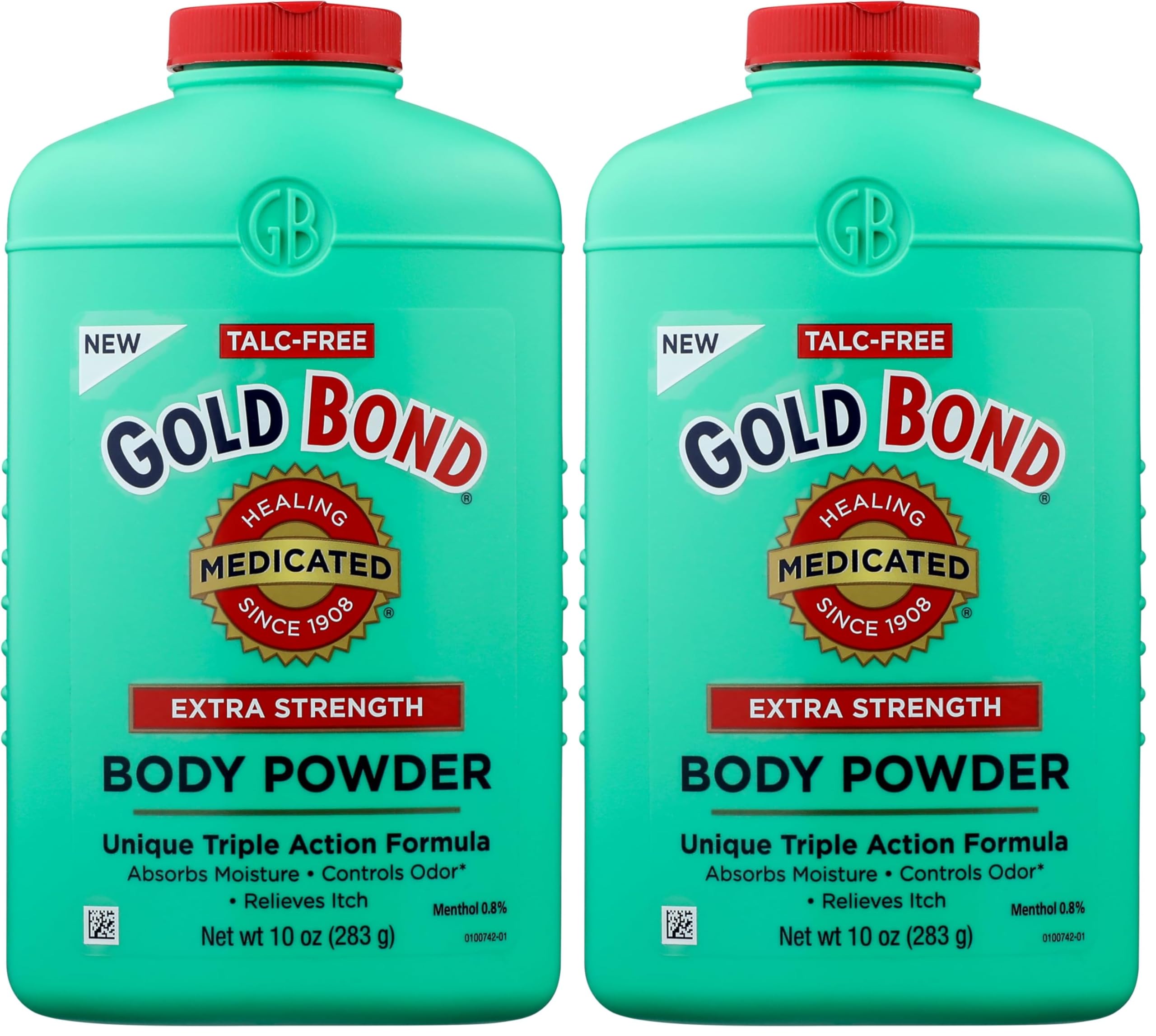 Gold Bond Medicated Talc-Free Extra Strength Body Powder | 10 oz | Cooling | Itch Relief | Pack of 2