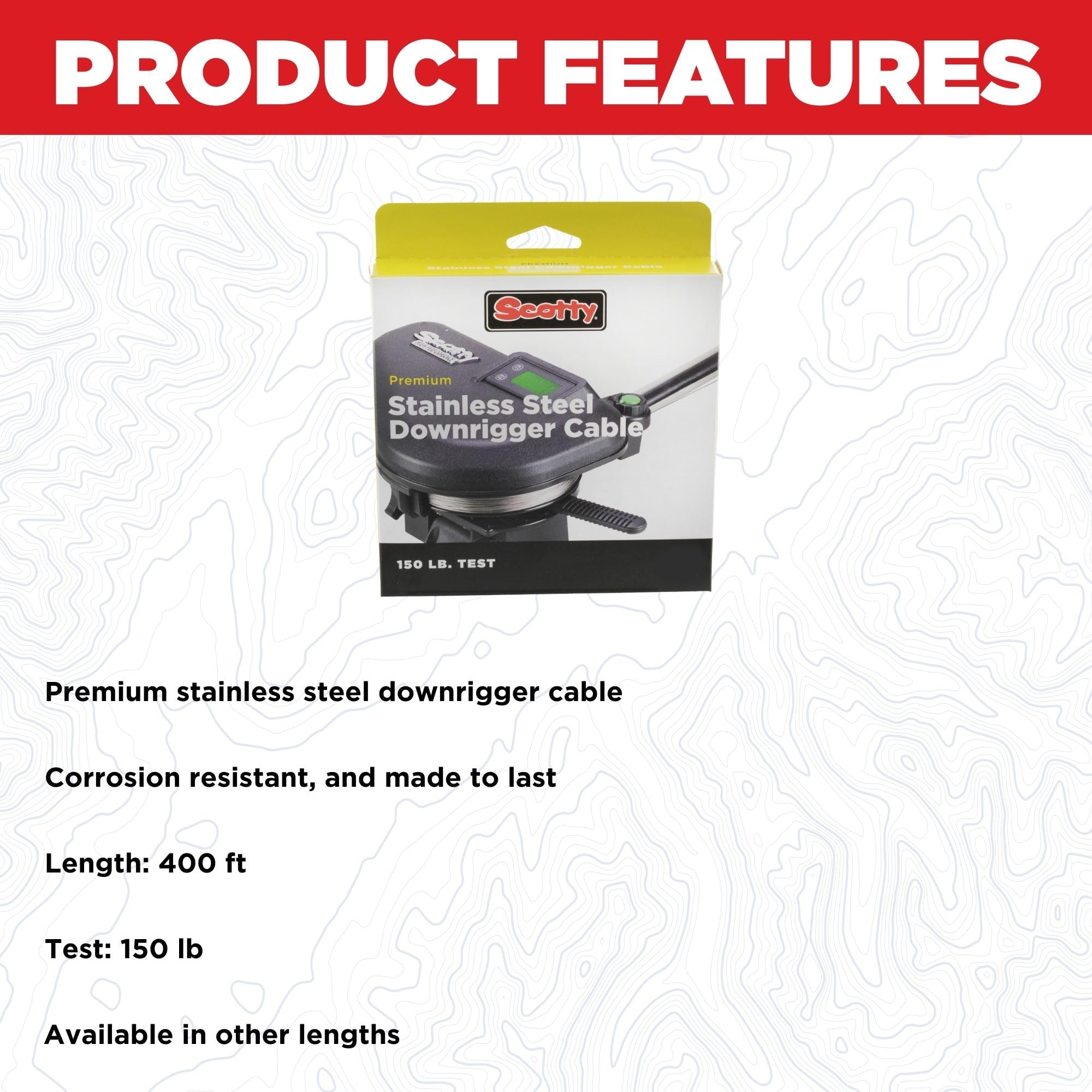 Scotty Premium SS Ersatz-Downrigger-Kabel