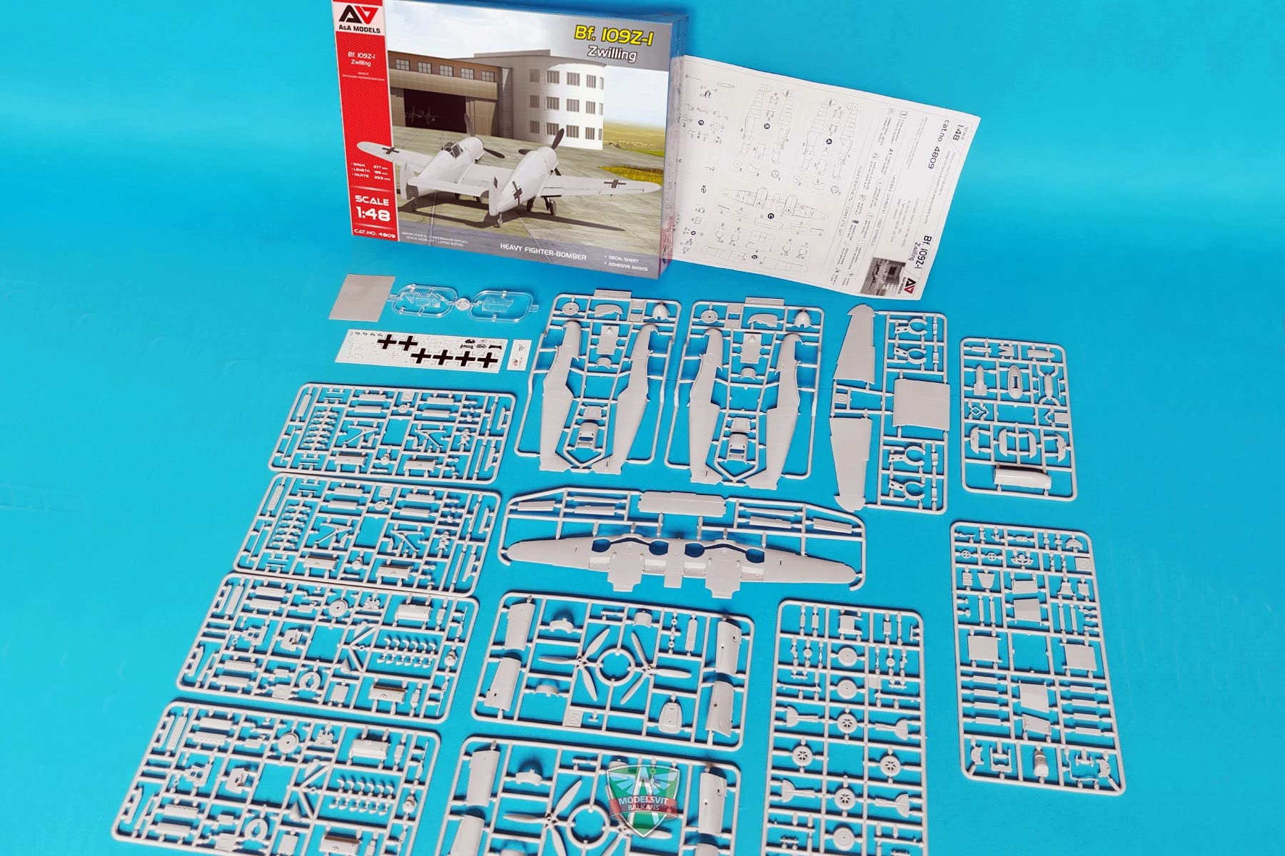 Amazon.com: A&A Models 4809 1/48 Messerschmitt Bf.109Z-1 Scale
