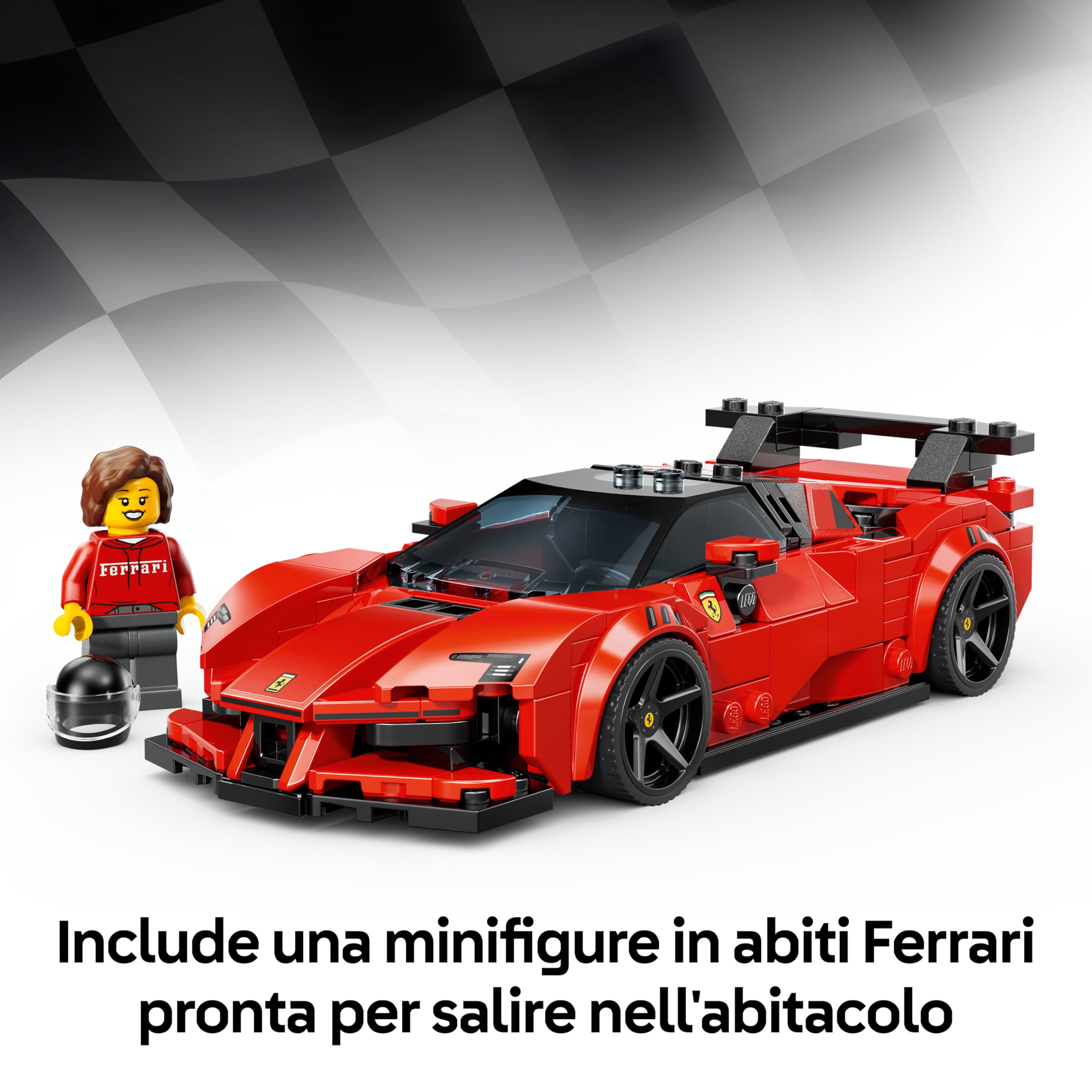 LEGO Speed Champions Ferrari SF90 XX Auto Sportiva Stradale - Macchina Giocattolo con Minifigure da Collezione - Idea Regalo di Compleanno per Bambini da 9 Anni Fan degli Sport Motoristici - 77254