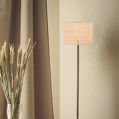 Miniatura 8 de Uonlytech Pantalla de lámpara de araña, pantalla de ratán E27, lámpara de casa de campo, accesorios de luz para lámpara de mesa, lámpara de pie,