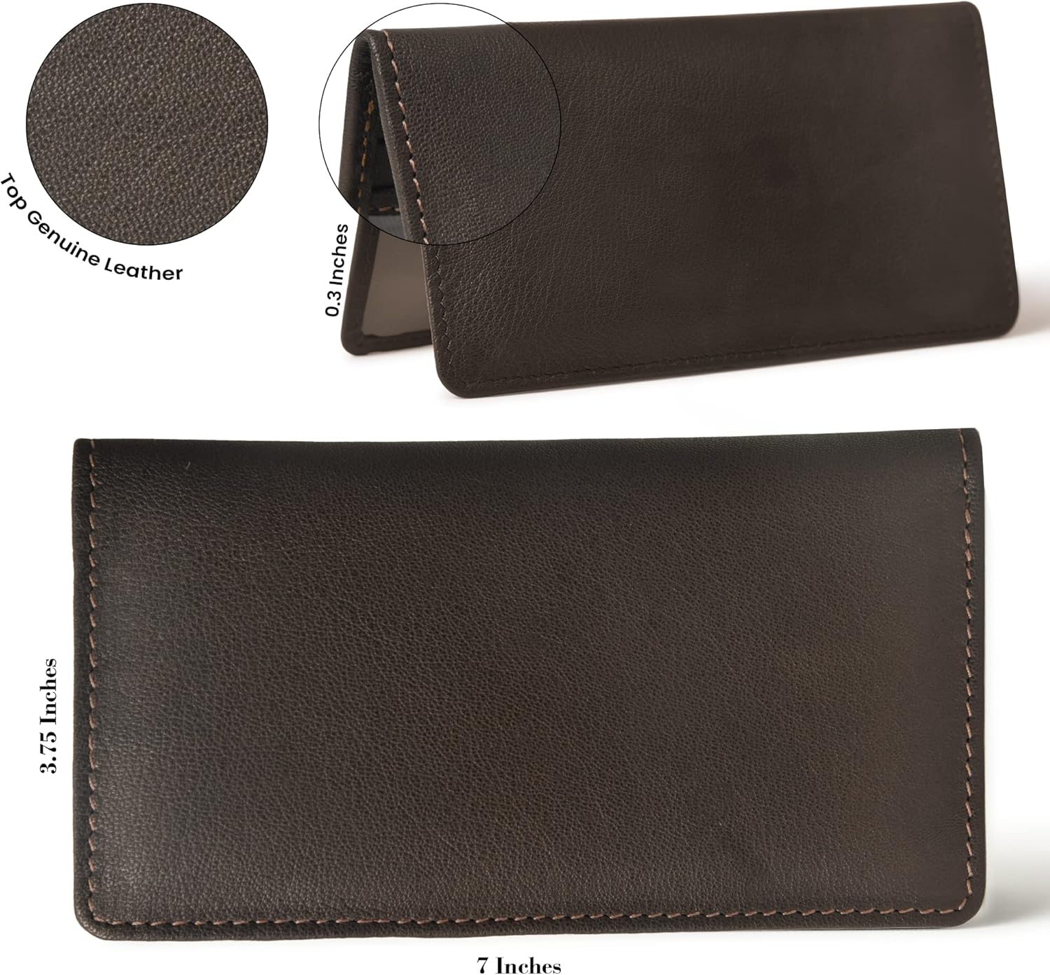 Jajmo Legacy Bifold Genuine Leather Long Vintage Wallet Checkbook Card Case Holder For Men | Bifold, Long, Vintage, Checkbook, Card Case, Holder - Image 4