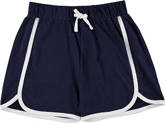 Pink Angel 4 Piece Dolphin Shorts for Girls, Running, Gym Workout Shorts for Kids, Activewear Drawstring Cotton Shorts