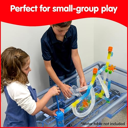 Miniatura 7 de edxeducation Crazy Tube Set de 73 - Juguete de construcción STEM para mayores de 5 años - Crea tus propios sistemas de agua - Observa y experimenta