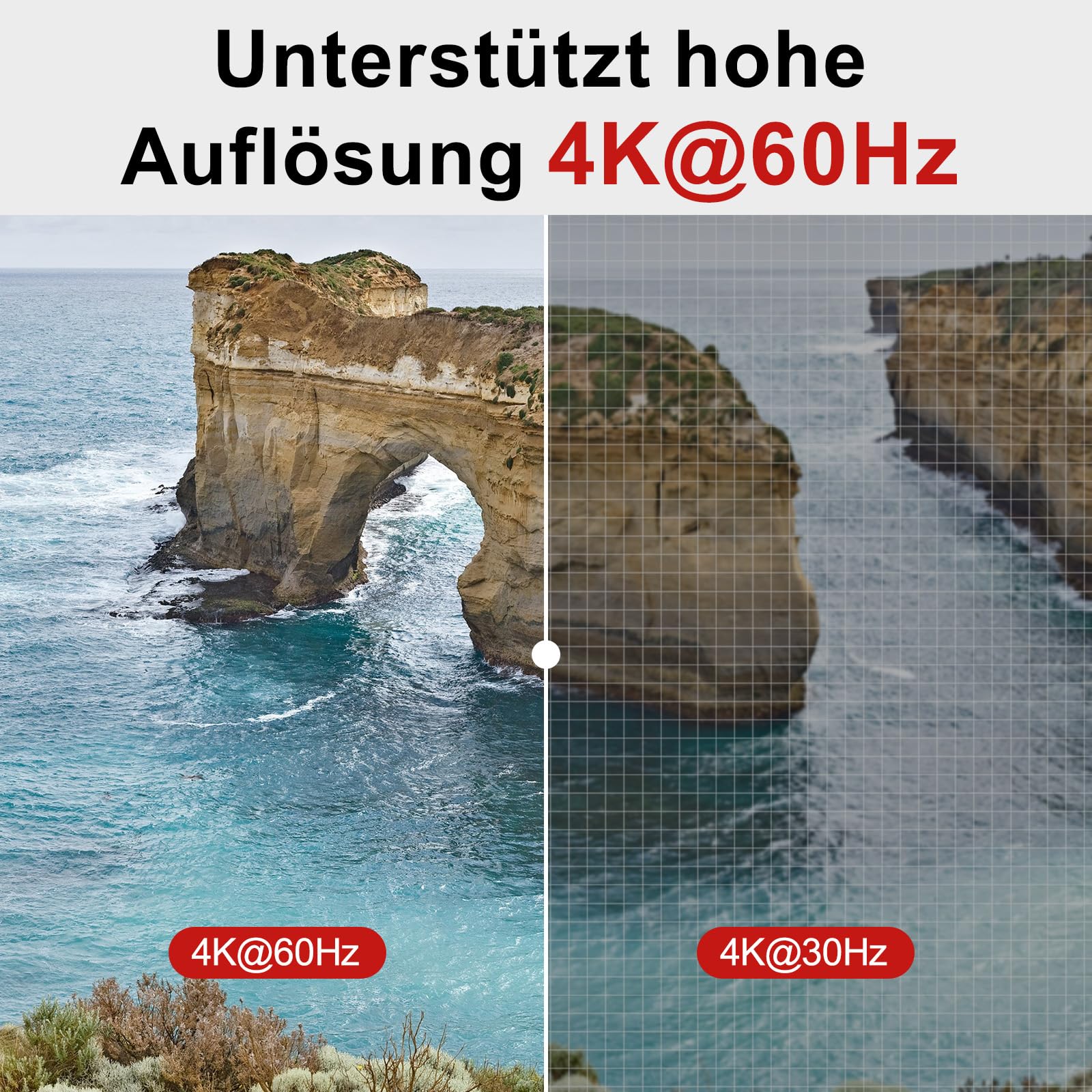 Unitek KVM Switch für 2 Monitore und 2 Computer 4K@60Hz HDMI Displayport KVM-Switcher 3 USB-Ports für gemeinsame Nutzung von Tastatur Maus Mikrofon Headset-Anschlüsse 2 USB-B-Kabel 5V DC