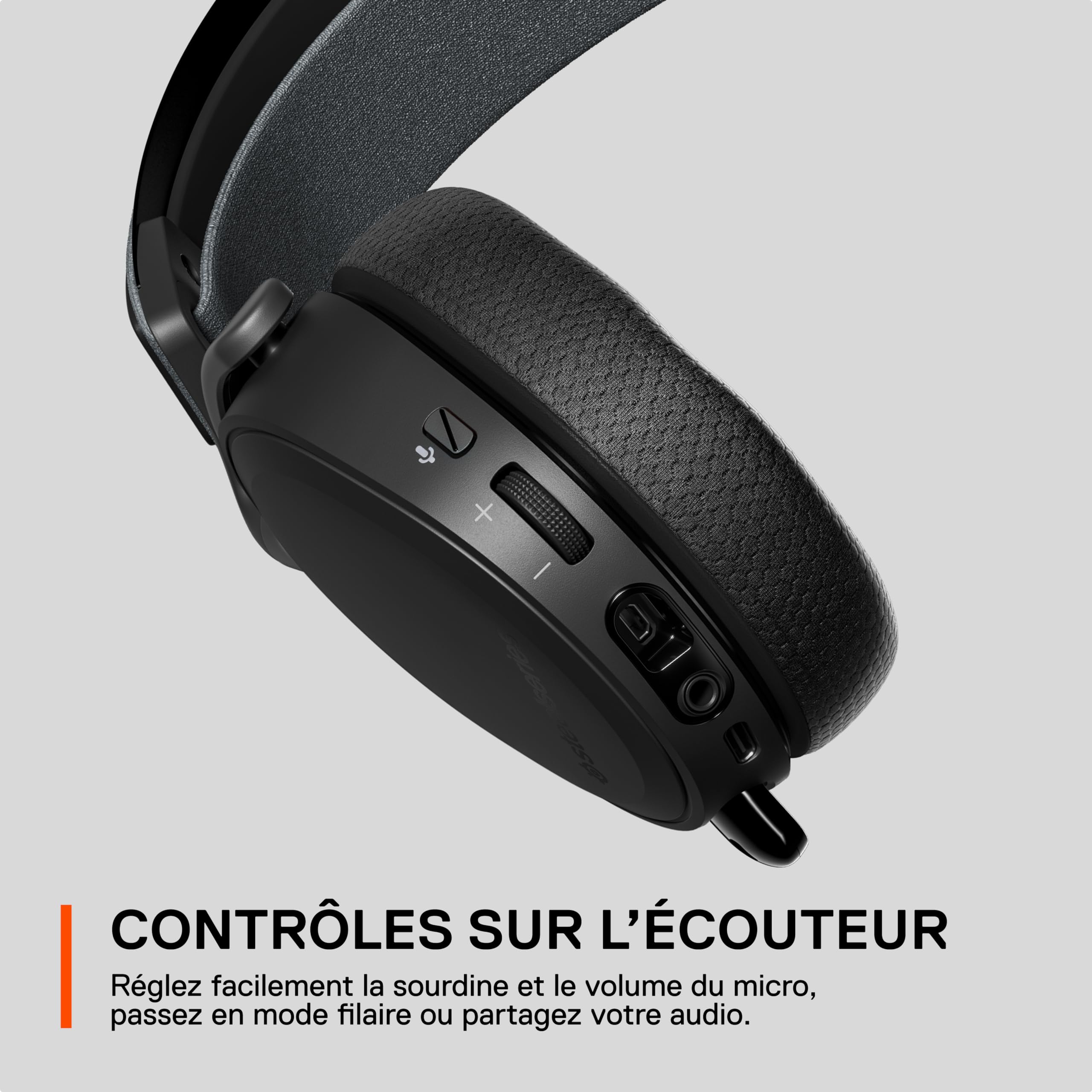 SteelSeries Arctis 7+ - Casque gaming sans fil - Sans perte 2,4 GHz - 30 heures d’autonomie de la batterie - Pour PC, PS5, PS4, Mac, Android et Switch - Noir