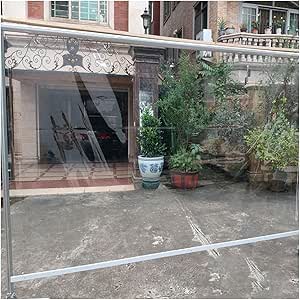 Tenda Pannello Laterale Per Pergolato In PVC Trasparente 0,5mm – Con Occhielli E 30 Corde Elastiche – Impermeabile E Antivento Per Esterno