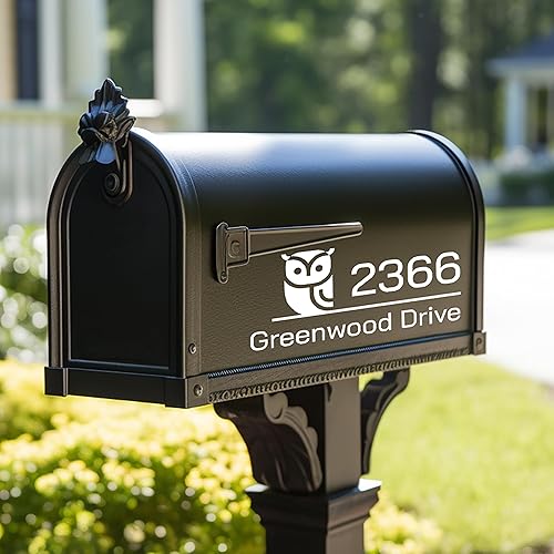 Calcomanía personalizada con número de dirección de buzón, calcomanías personalizadas de números y letras para casa, calcomanías de letras de buzón