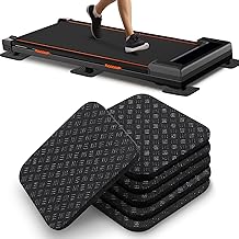 TOBWOLF Treadmill Mat, Sound-Insulating, 10 x 10 x 0.5 cm, Floor Protection Mat, Fitness Equipment, Non-Slip Floor Protection Mat, Treadmill, Exercise Equipment Mat for Floor Protection, Pack of 6