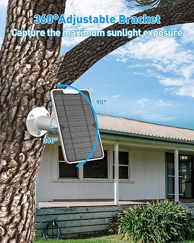 Miniatura 5 de Cargador de panel solar de 5V 6W compatible con Arlo Pro 4Pro 3Pro 3 FloodlightUltraUltra 2, suministro de energía continua, cable de alimentación