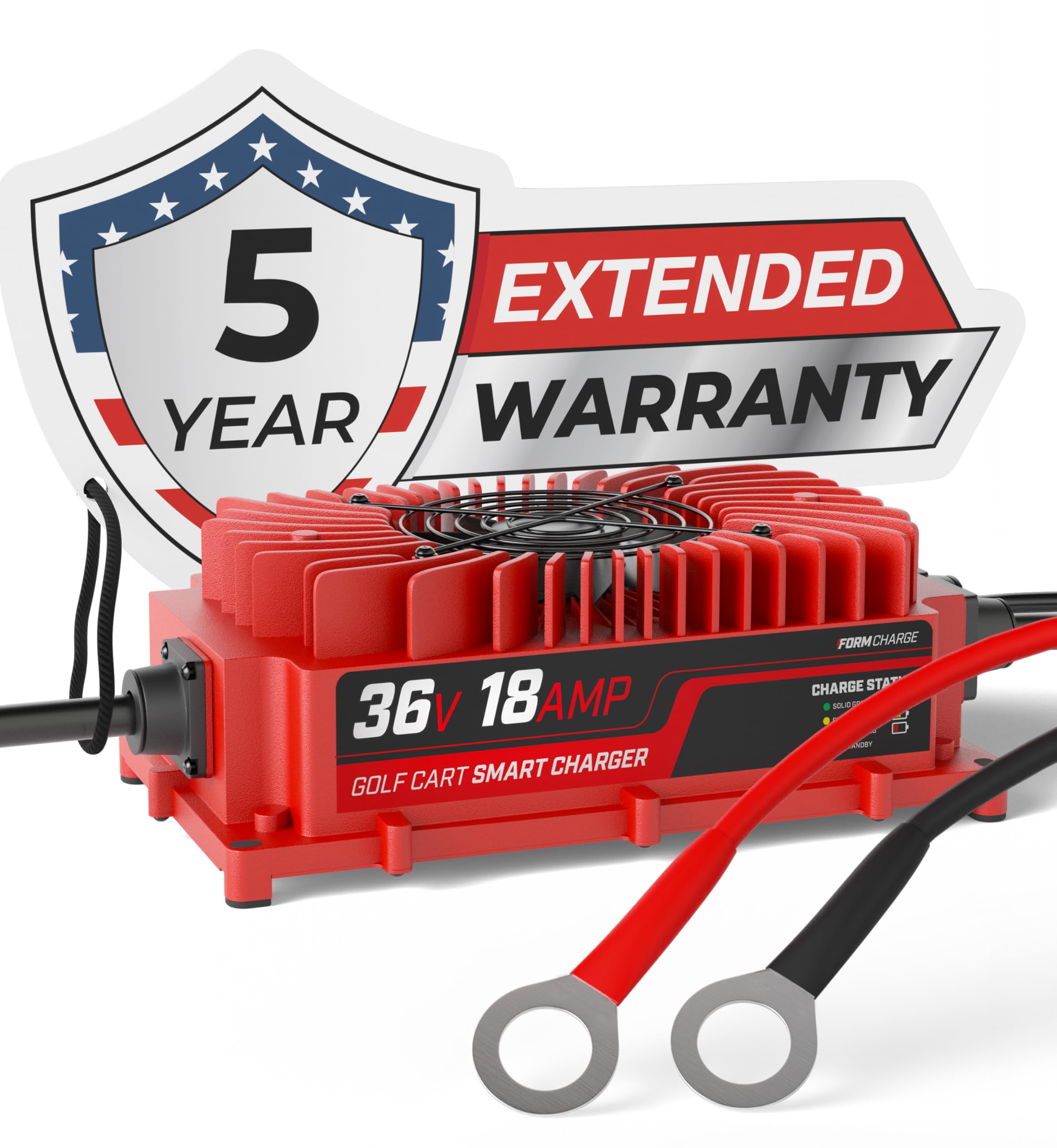 FORM 36 Volt Onboard Golf Cart Battery Charger - 36V 18AMP Lead Acid Battery Charger