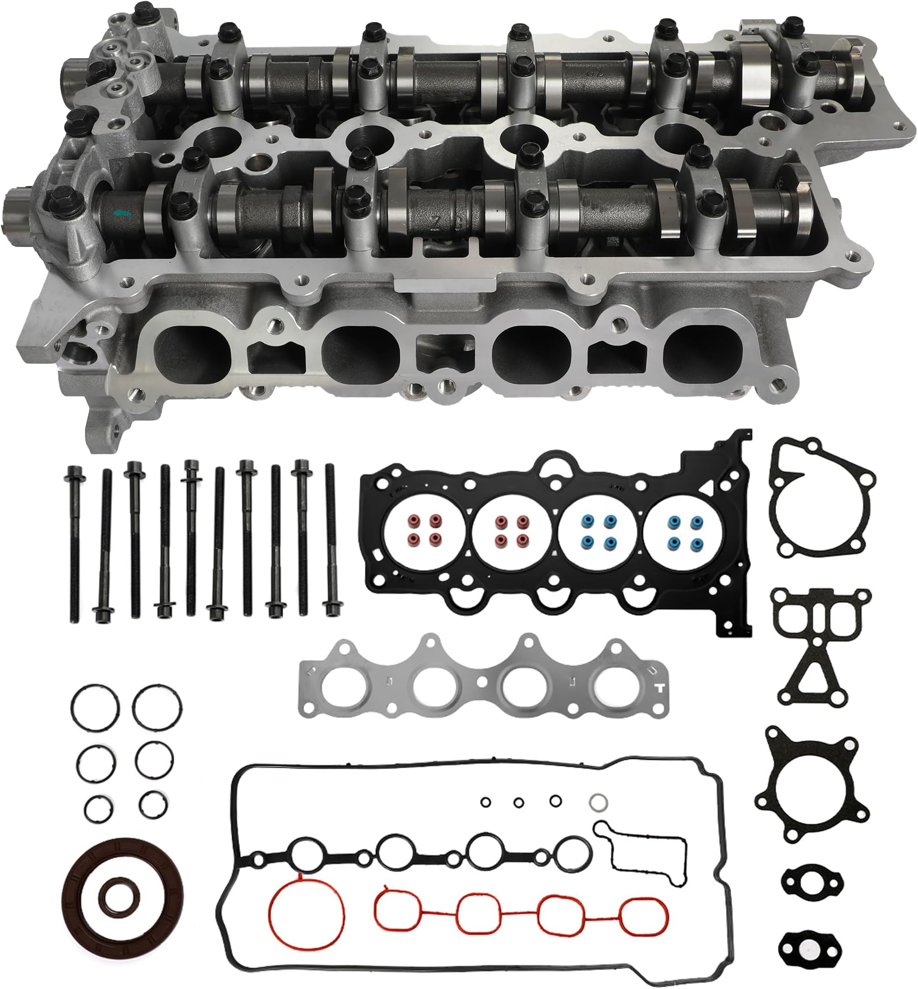 G4FJ Cylinder Head Assembly Head Gasket Fit For Hyundai Sonata Elantra Veloster Accent Tucson Fit For Kia Forte Seltos Soul Sportage Turbocharged 1.6L 2012-21,22100-2B725 22100-2B720 10239000 HY16HSE