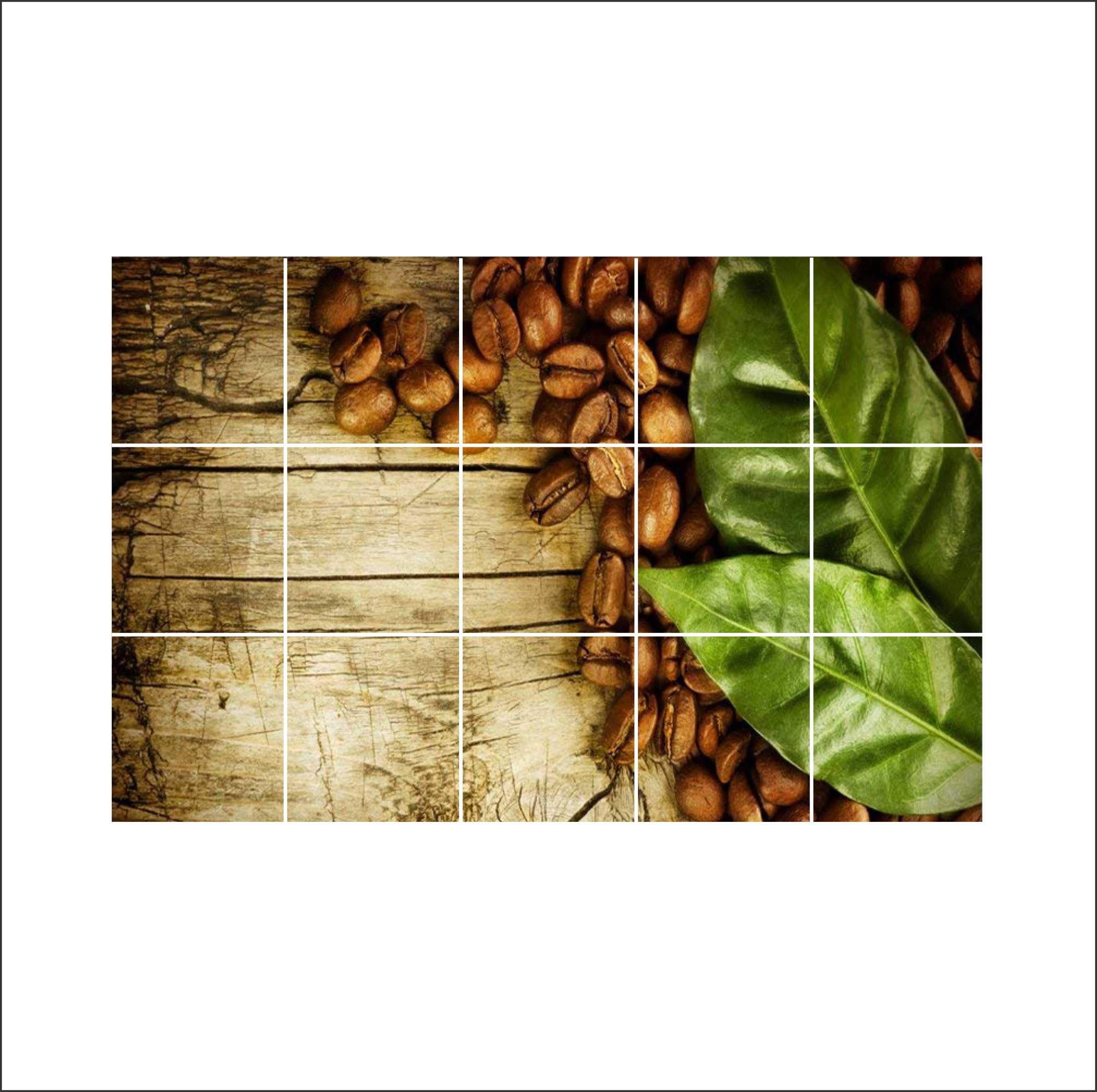 Decor Kafe Waterproof Kitchen Mandailing Coffee Wallpaper/Wall Sticker Multicolour - Kitchen Wall Coverings Area (90Cm X 58Cm)