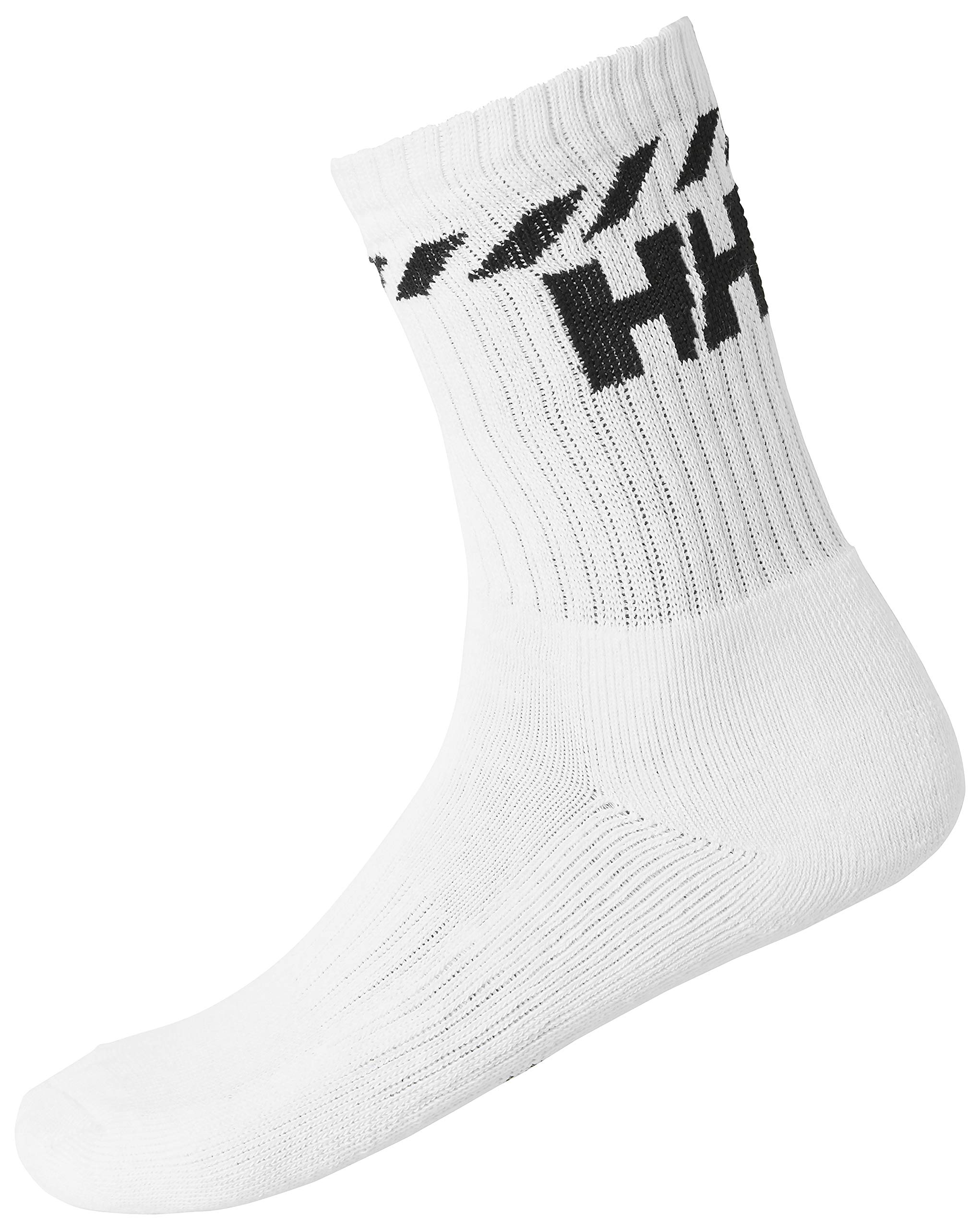 Helly Hansen Unisex Cotton Sport Sock 3Pk, White, 42-44
