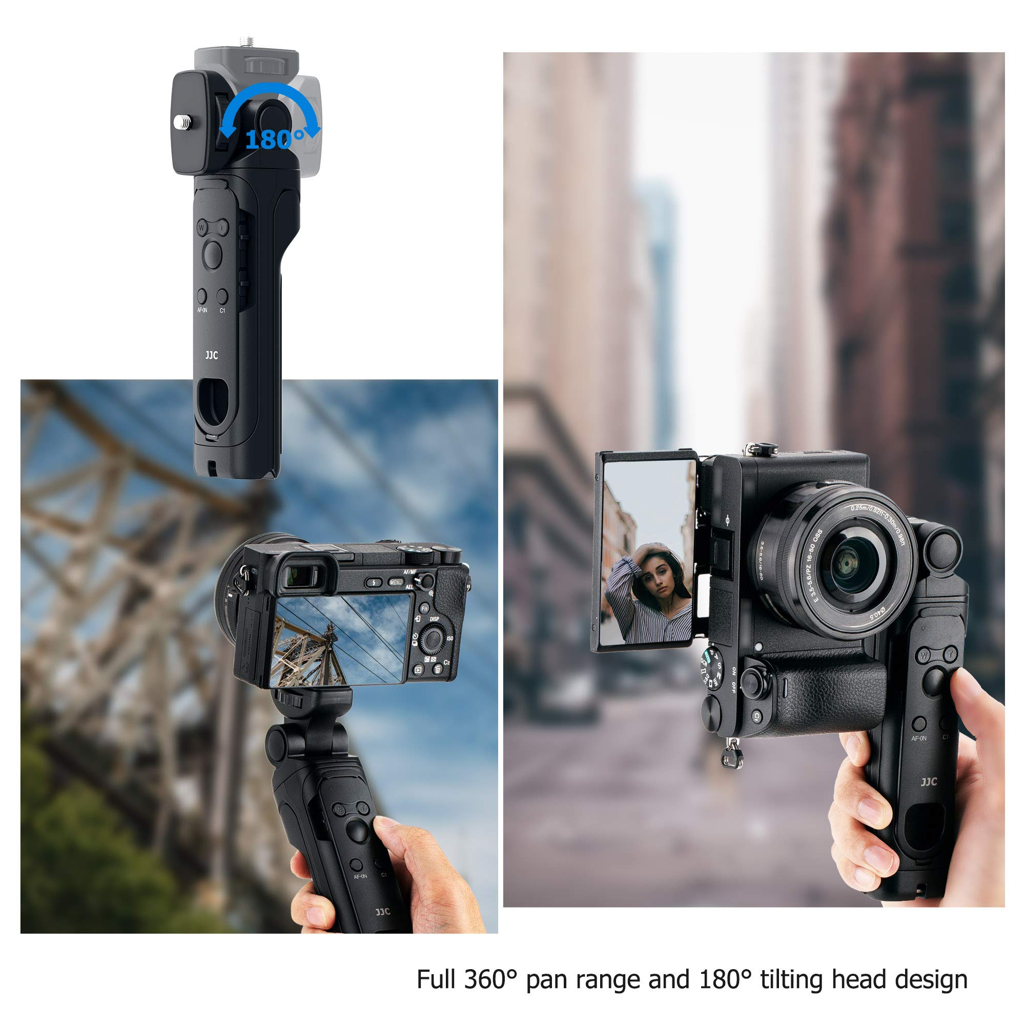 JJC TPR-M1 pan-handgreep met afstandsbediening voor Manfrotto