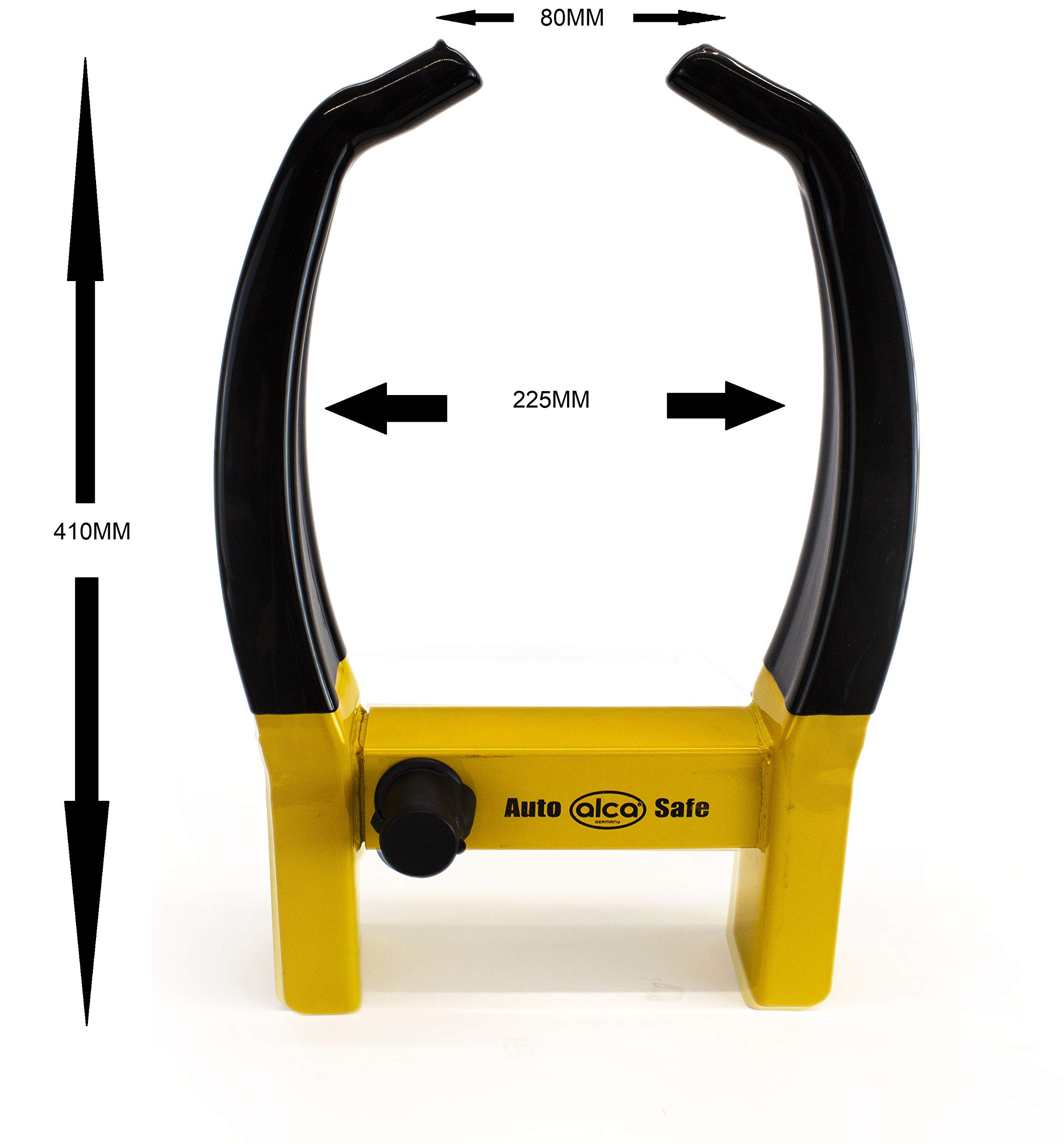 Abrazadera para rueda de remolque para coche, autocaravana, seguridad coche, tamaño XL, gran resistente, protección antirrobo, 2 llaves, Alca Alemania