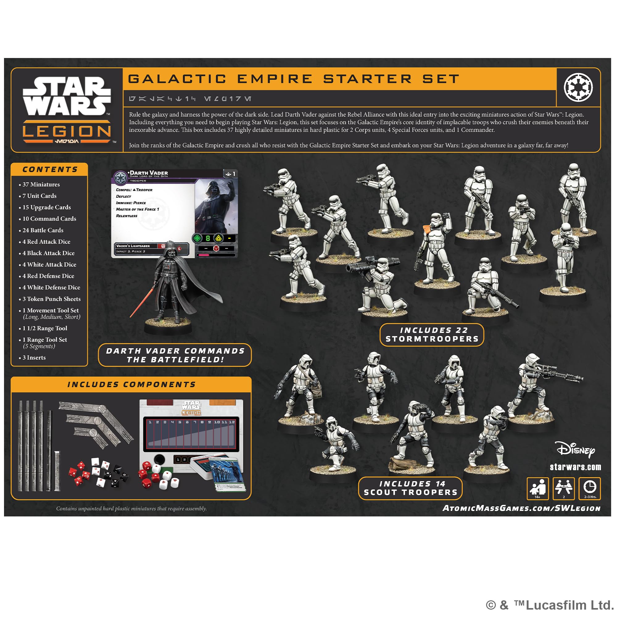 Asmodee Star Wars Legión: Galactic Empire Starter Set, Juego de Miniaturas