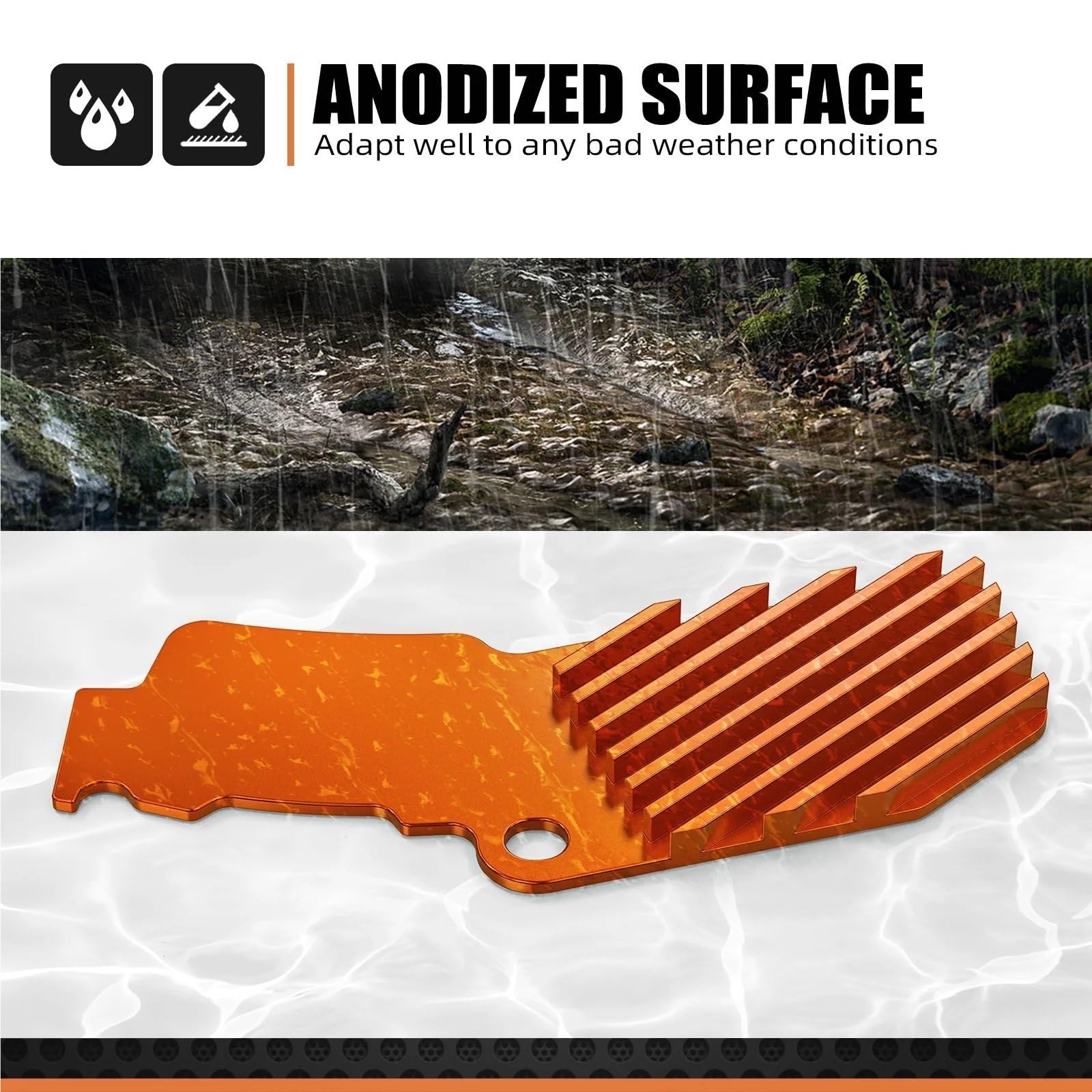 Protezione Disco Freno Adatto per KT-M EXC 300 EXC 250 EXCF 350 SX 125 SXF 250 SXF 450 XCW 300 XC XCF 2008-2023 Dissipatore di Calore del Freno Posteriore(Orange)