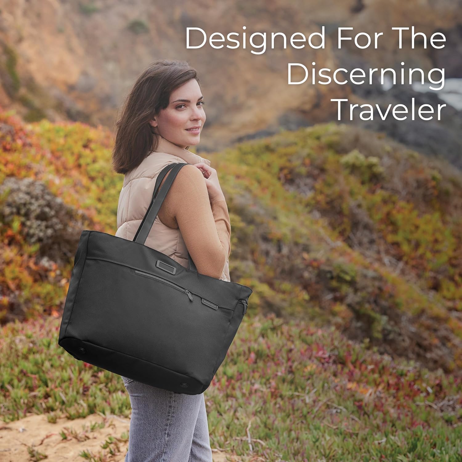 Briggs & Riley Traveler Tote Bag - Nylon Tote Bag for Weekend Travel & Work, Smooth Zipper Closure - Baseline Collection - Image 4