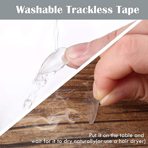 Miniatura 4 de Calcomanías transparentes de doble cara cinta adhesiva transparente incluye adhesivo cuadrado de doble cara y calcomanías de puntos redondos cinta