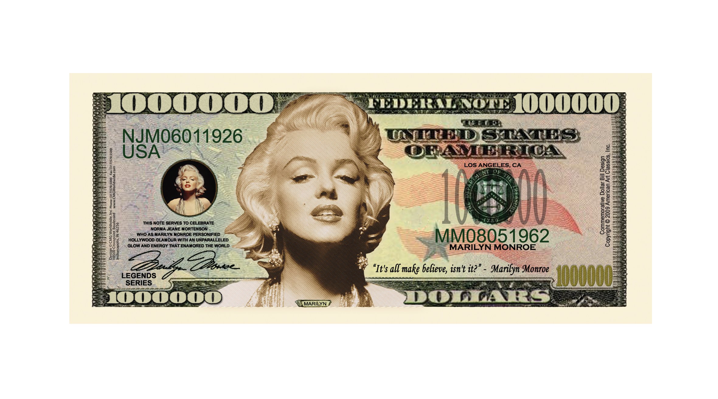 Amazon.com: American Art Classics Marilyn Monroe Million