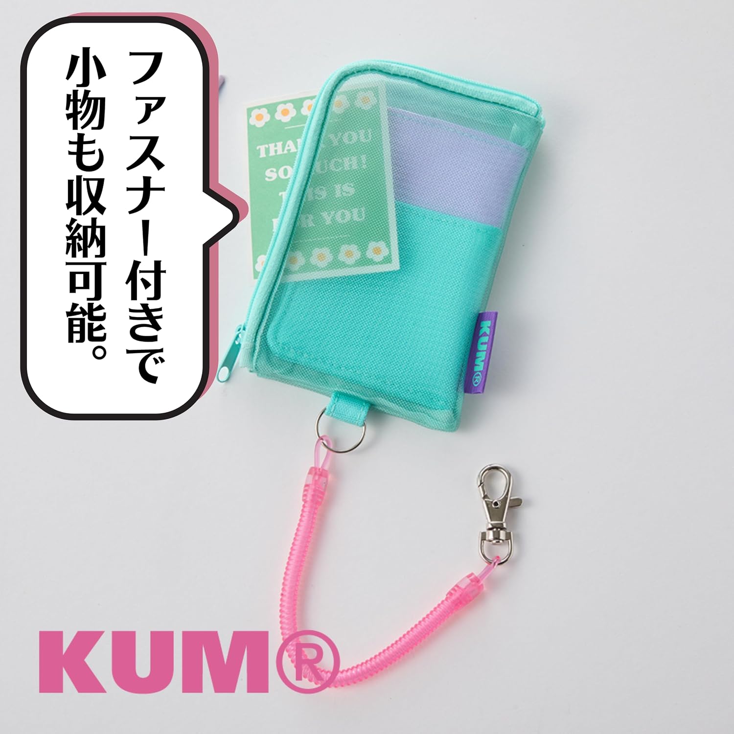 レイメイ藤井 Reimei Fujii KM1352M Pass Case KUM Mesh Pass Case, Green