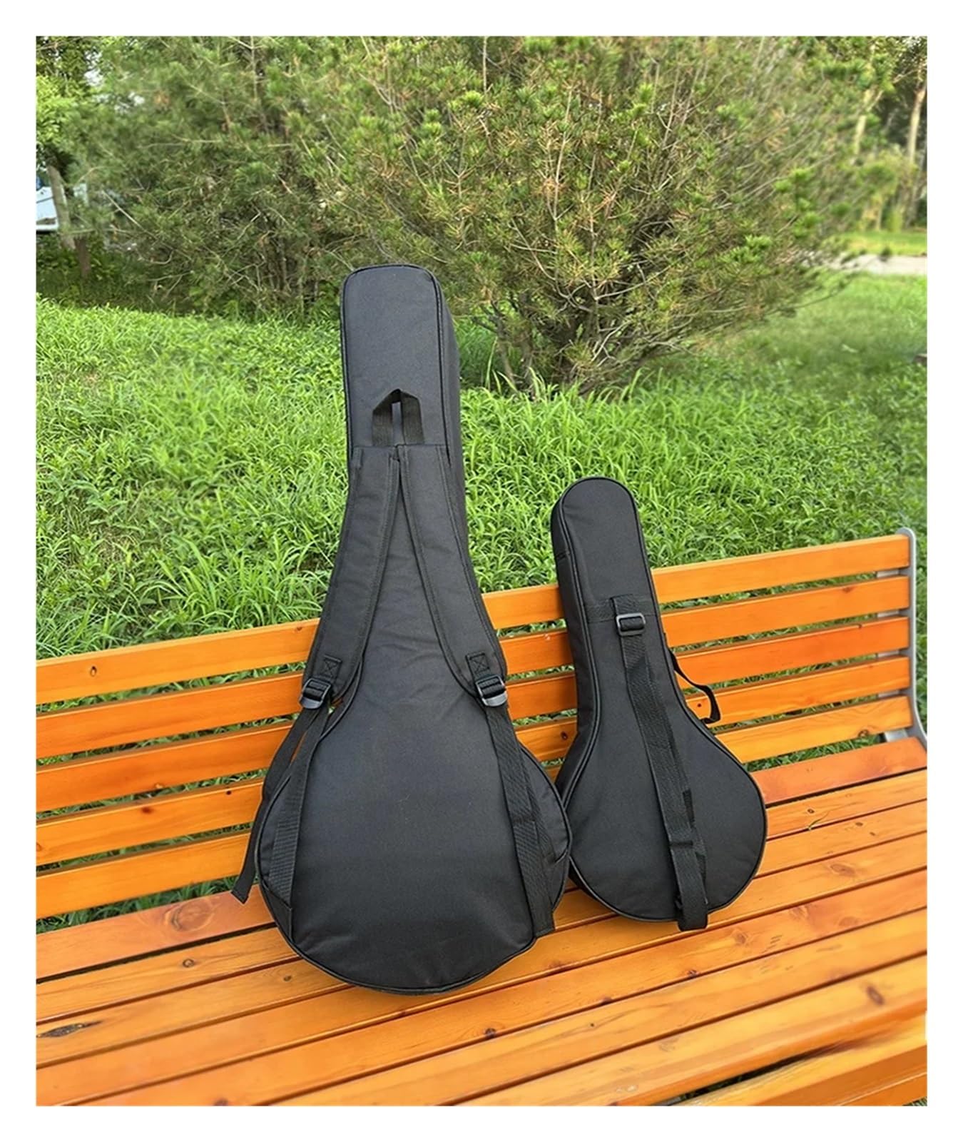 Funda para banjo Estuche for Banjo de tela Thi Ox, correa doble for exteriores, impermeable, 4 cuerdas, 5, bolsa for instrumentos, instrumento Musical cuero PU(Black B)