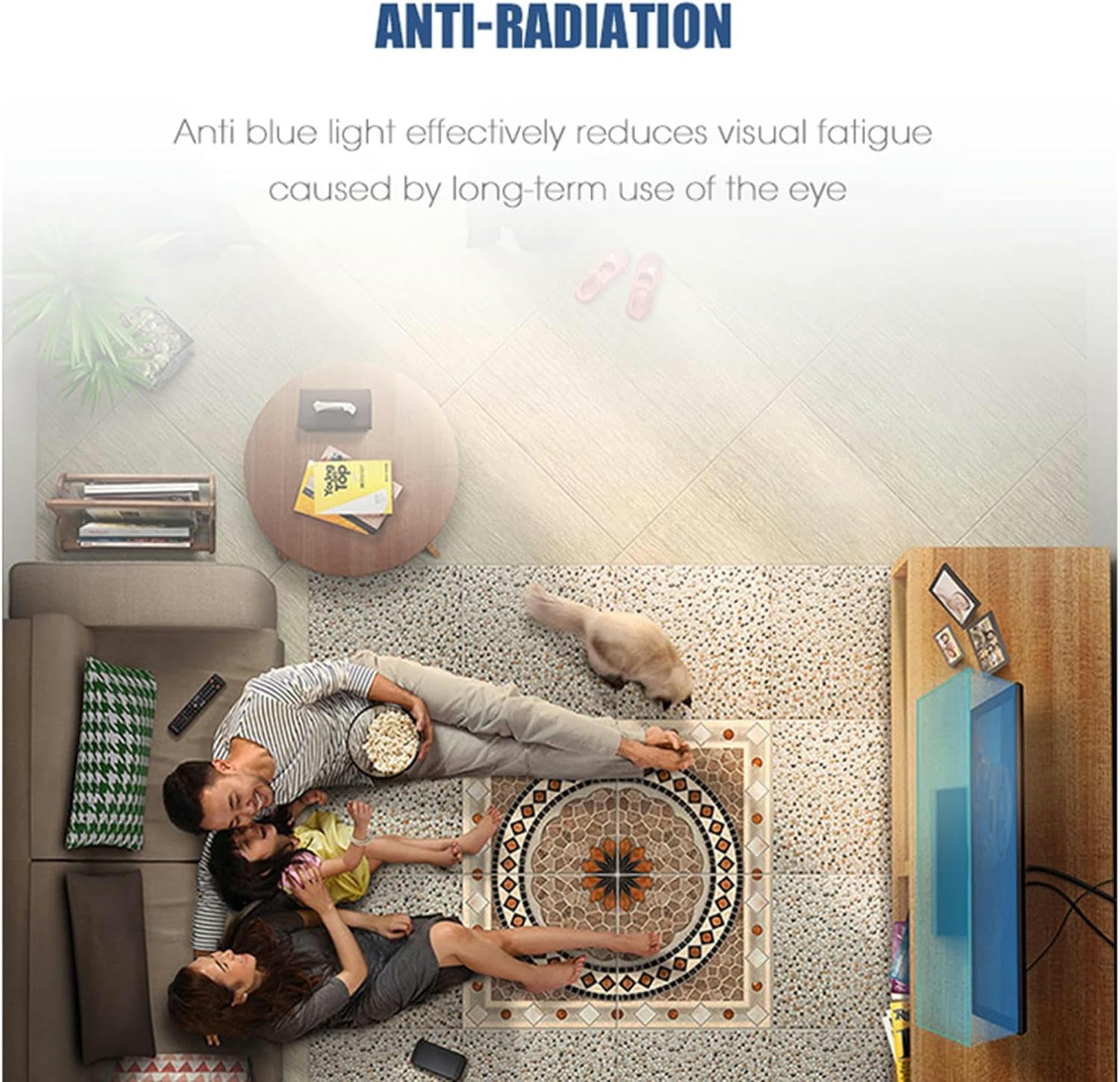 Kratzfeste Tv-Folie Für 32-77 Zoll Bildschirmdiagonale, Blendfrei, Uv-Schutz, Blaulichtfilter, Staubdicht – Reduziert Die Strahlung Um Bis Zu 90 % – Beugt Augenermüdung Vor / C, Clear – 55 Zoll (1221