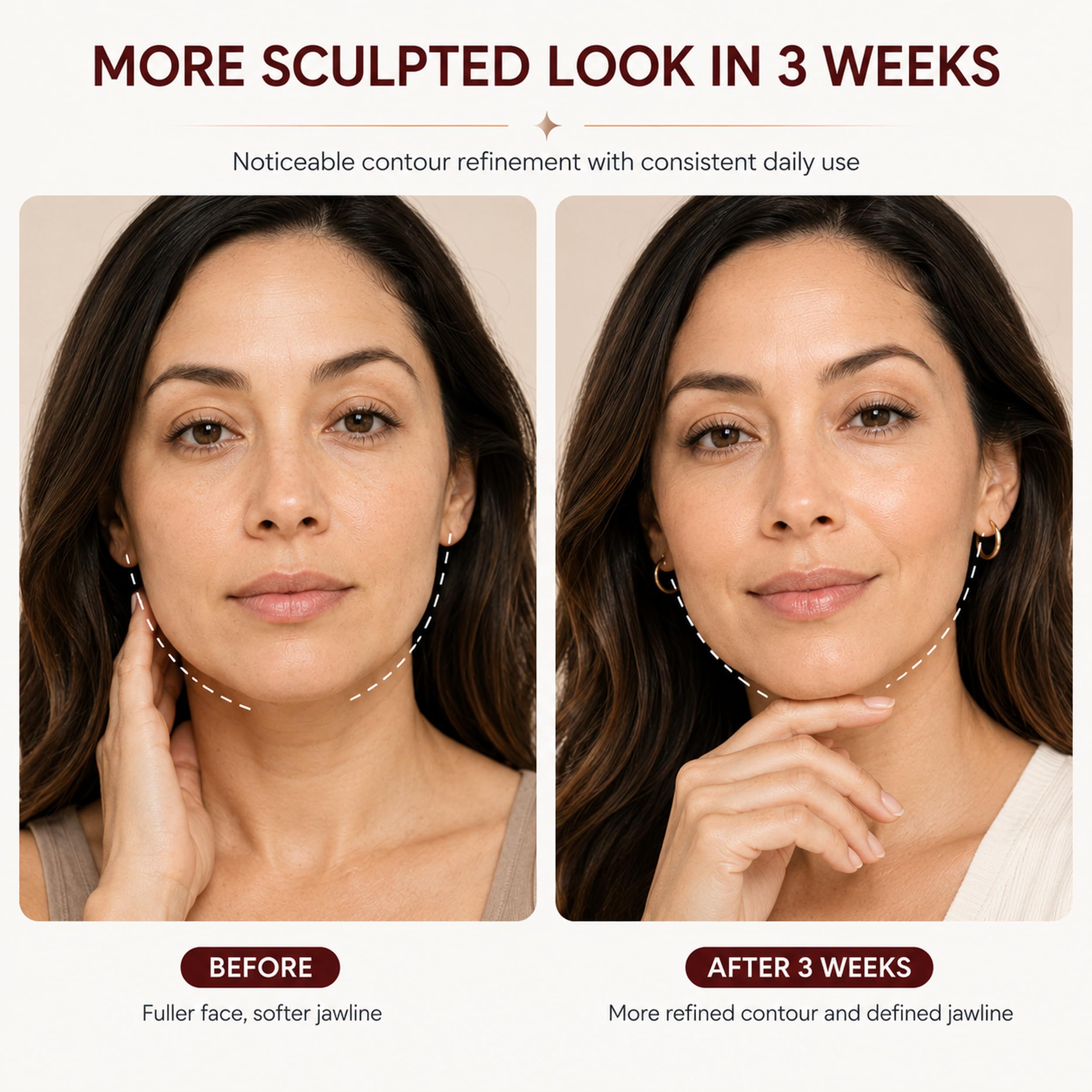 Máquina facial en V para doble barbilla, dispositivo de contorno de mandíbula con 8 modos y 15 intensidades ajustables, dispositivo inalámbrico de belleza V-Line para contornos faciales definidos