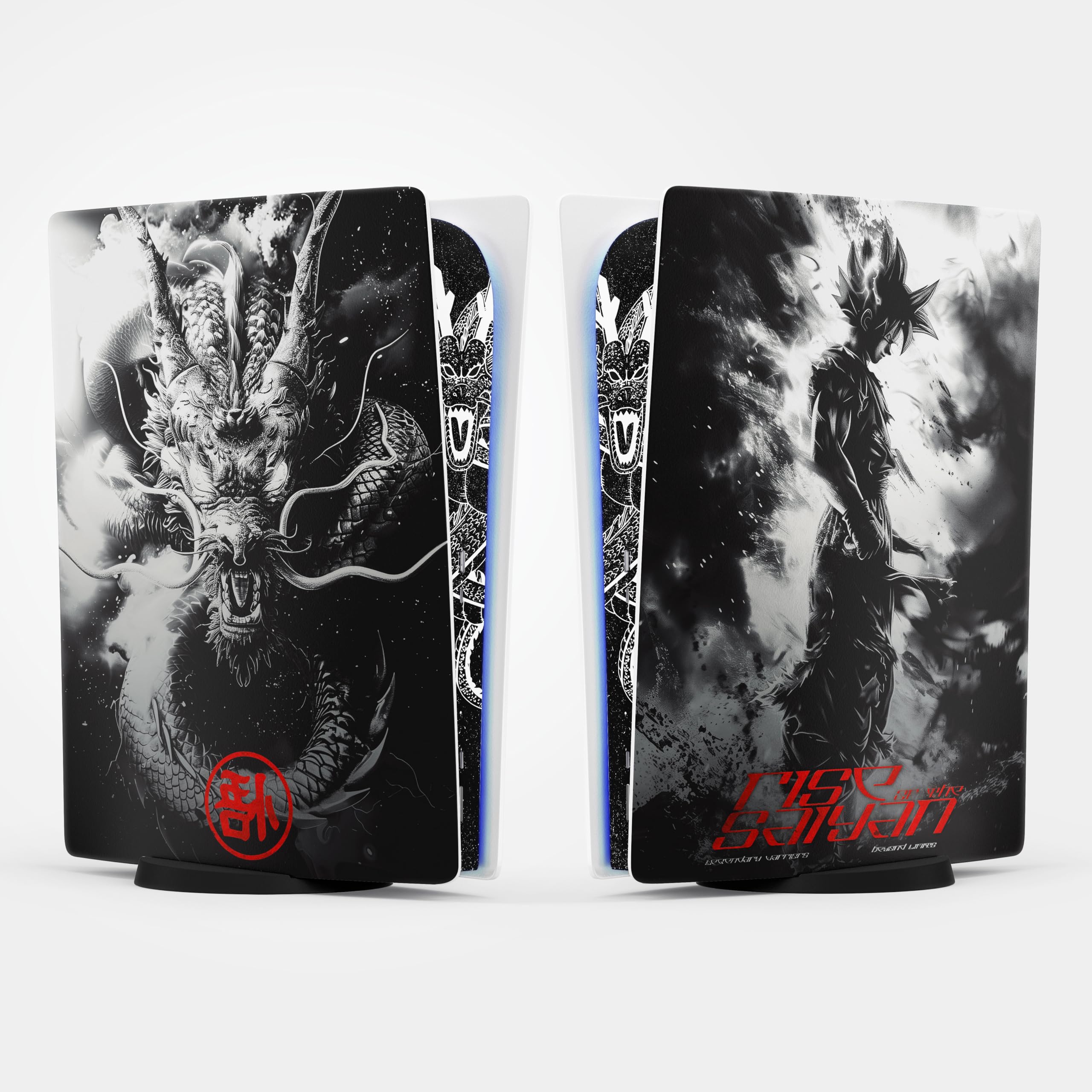 Pegatina PS5 Guerrero Dragón Pegatina para Playstation 5 Manga, Consola y Mantel, Edición Estándar Digital, Skin Guerrero PS5 (1 mando)