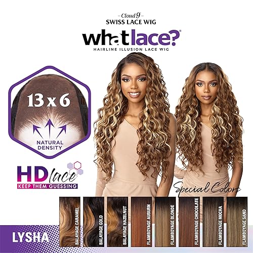 Miniatura 5 de Sensationnel What Lace - Pelucas de encaje de 13 x 6 pulgadas, cabello sintético Cloud 9, atado a mano, línea capilar natural predepilada, ilusión