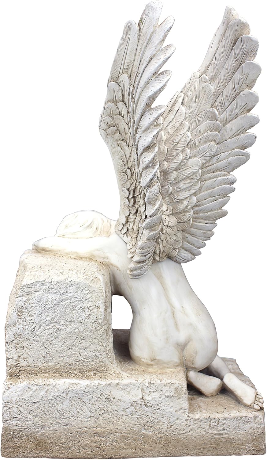 Design Toscano AL90178 Hunger of Heartbreak Angel Statue, 16. 5 in X 12 in X 27 in, Antique Stone : Everything Else